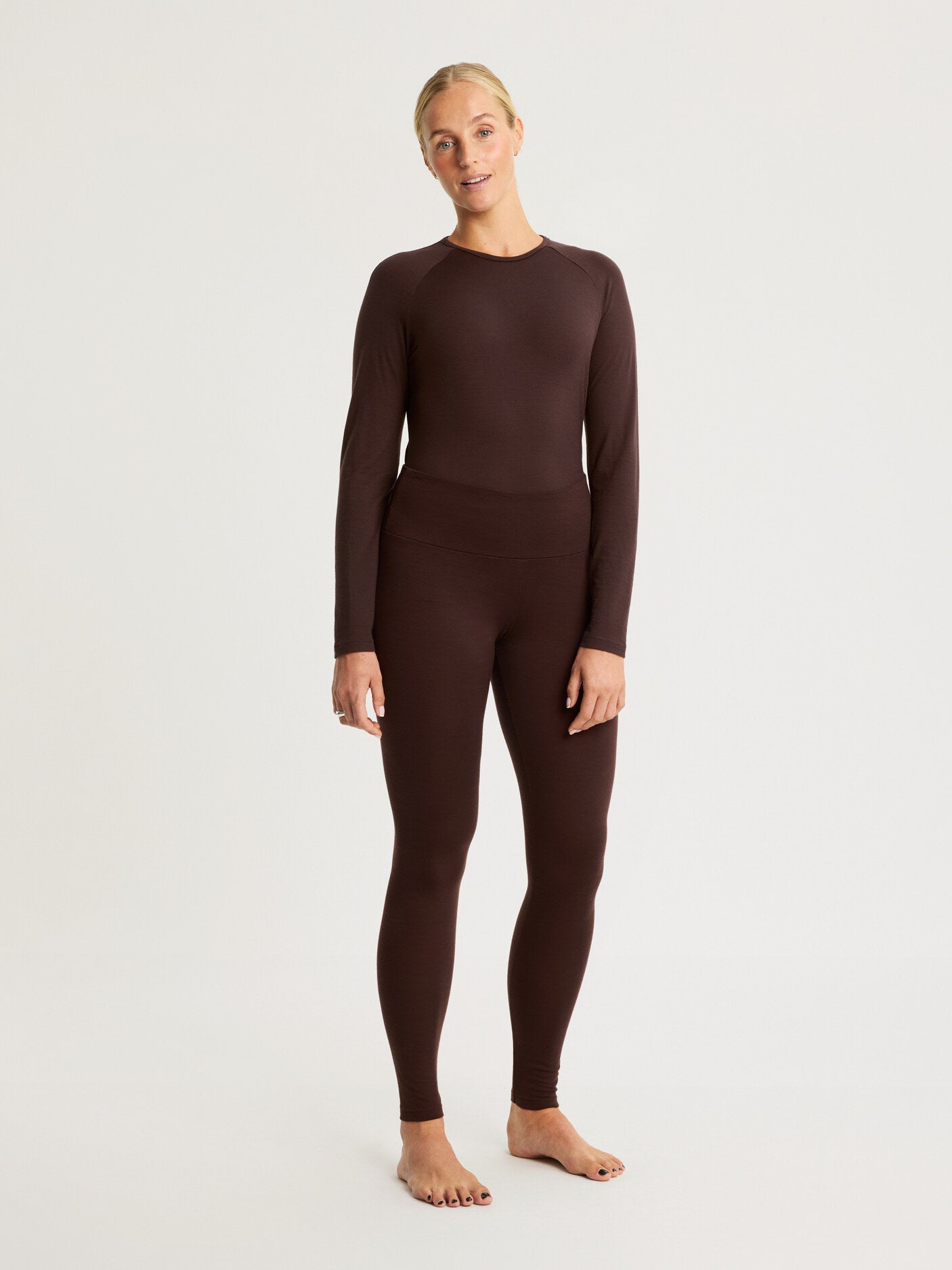 women's base layer pants brown [[M - 178cm / 5'10'']]