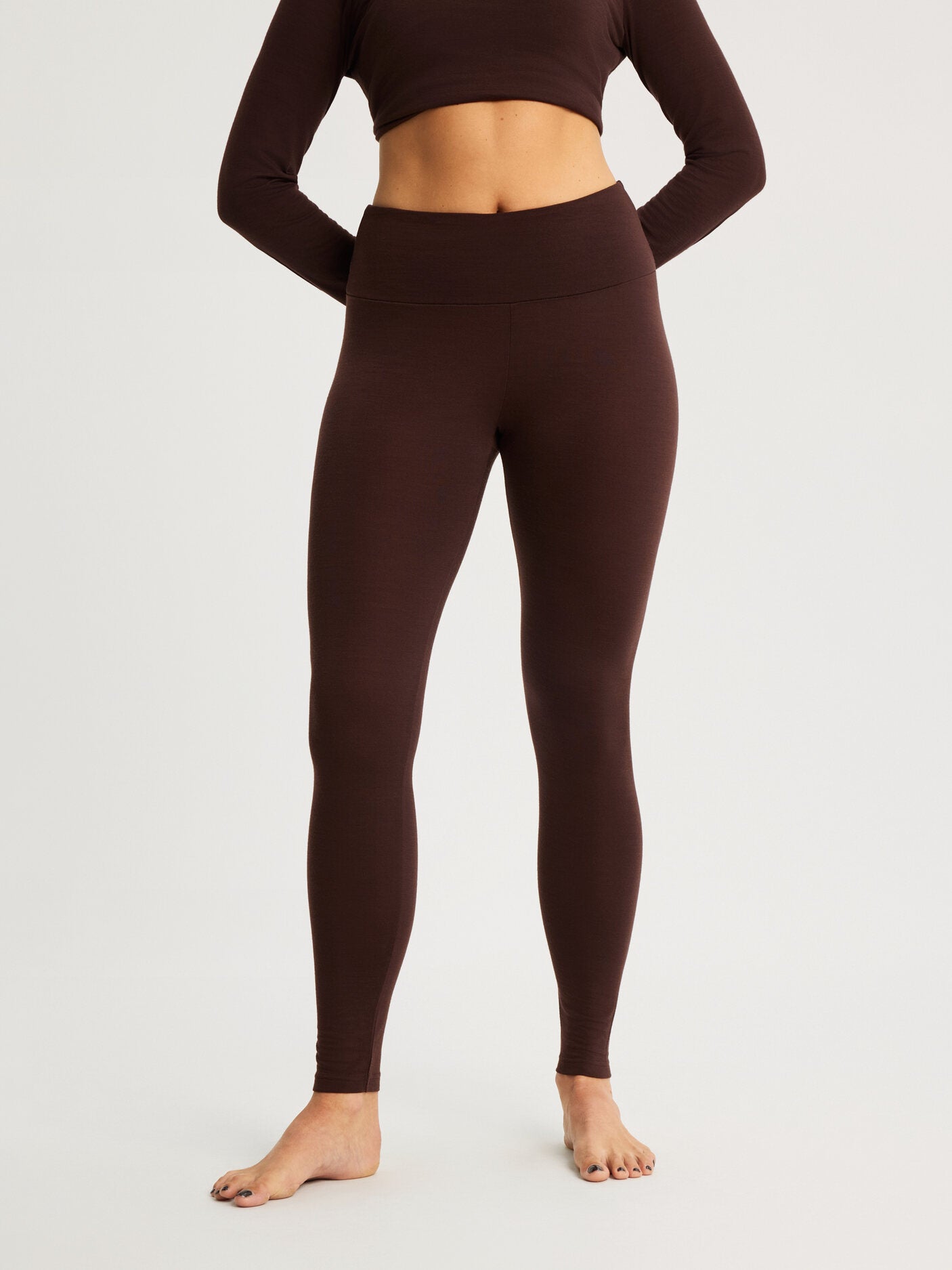 women's base layer pants brown [[M - 178cm / 5'10'']]