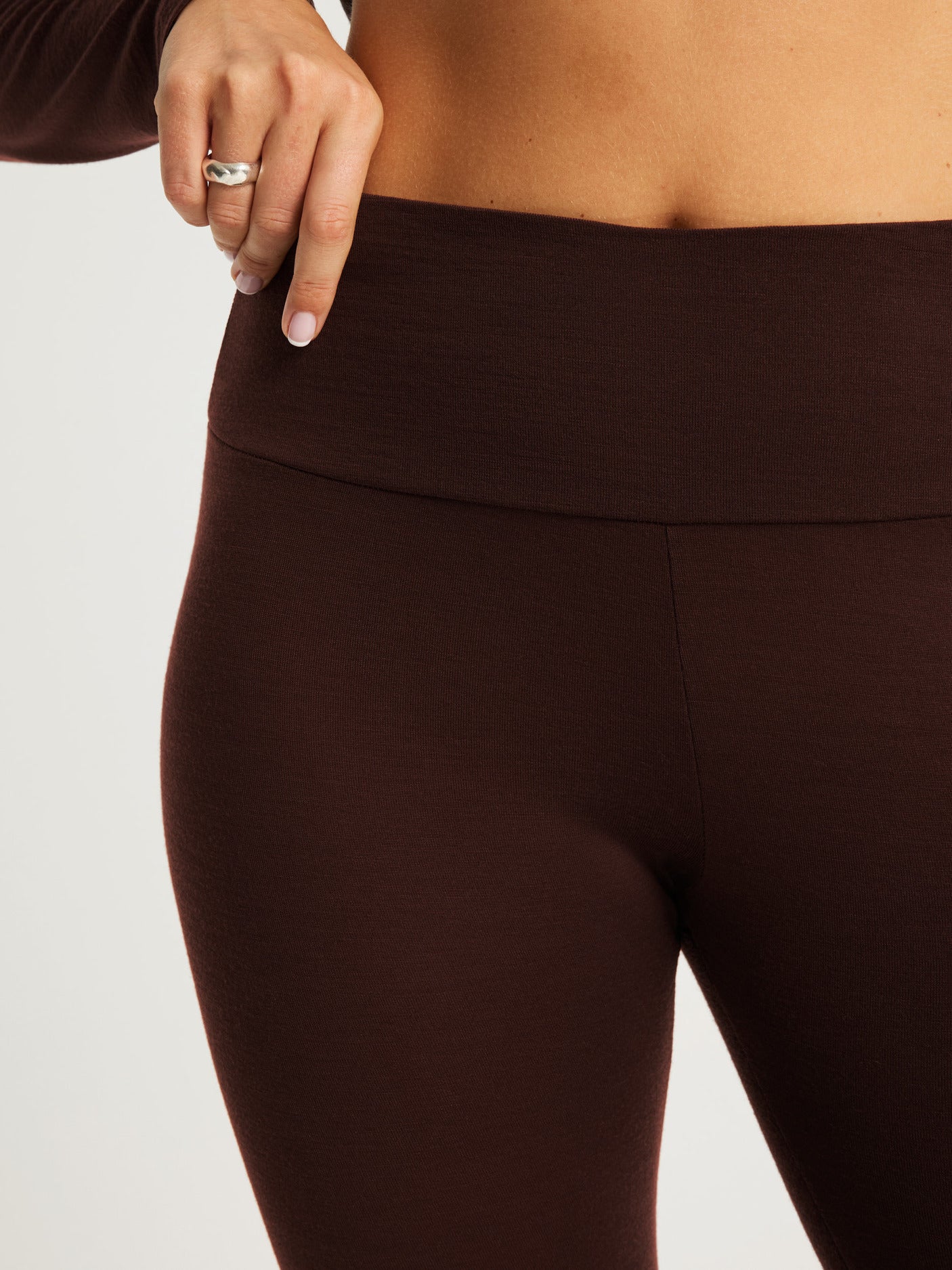 women's base layer pants brown