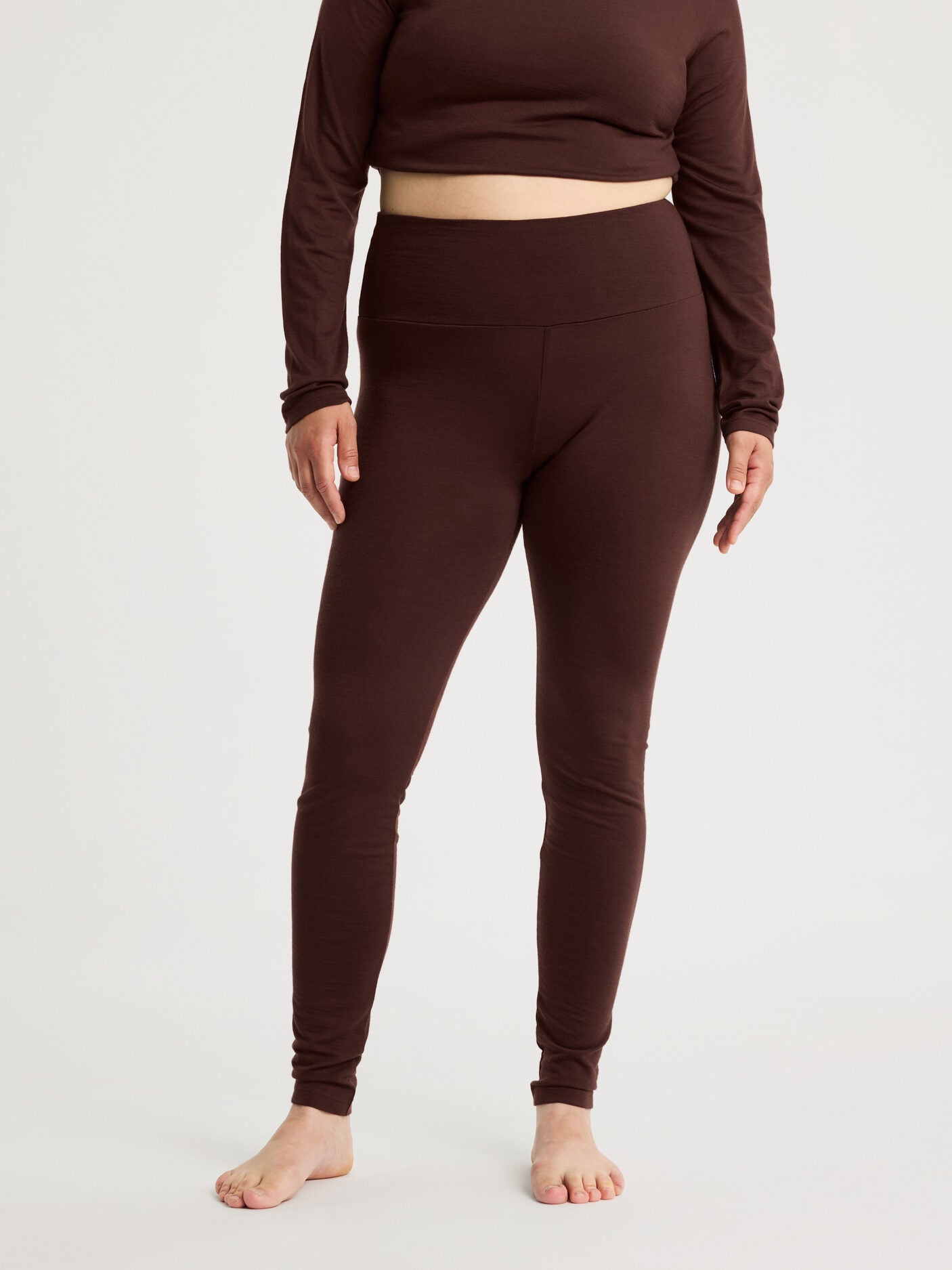 women's base layer pants brown [[XL - 175cm / 5’9'']]