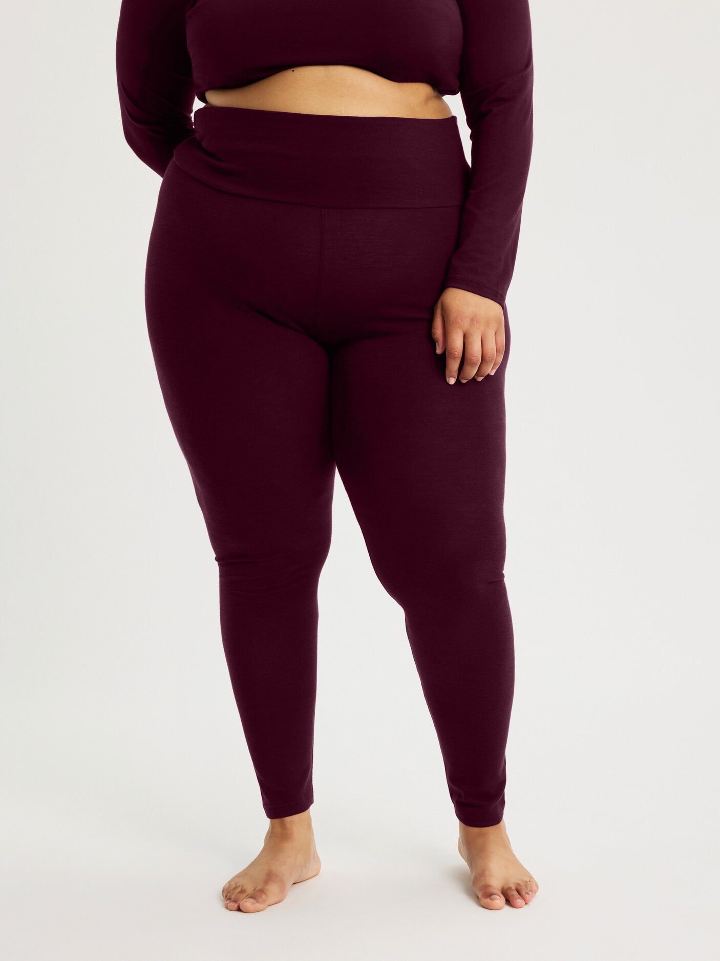 women's base layer pants burgundy [[4XL - 177cm / 5'10'']]