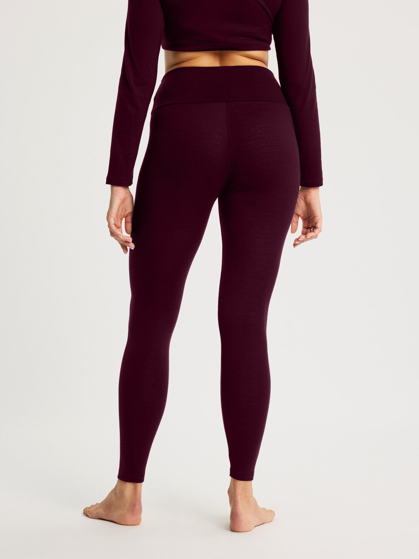 women's base layer pants burgundy [[M - 178cm / 5'10'']]