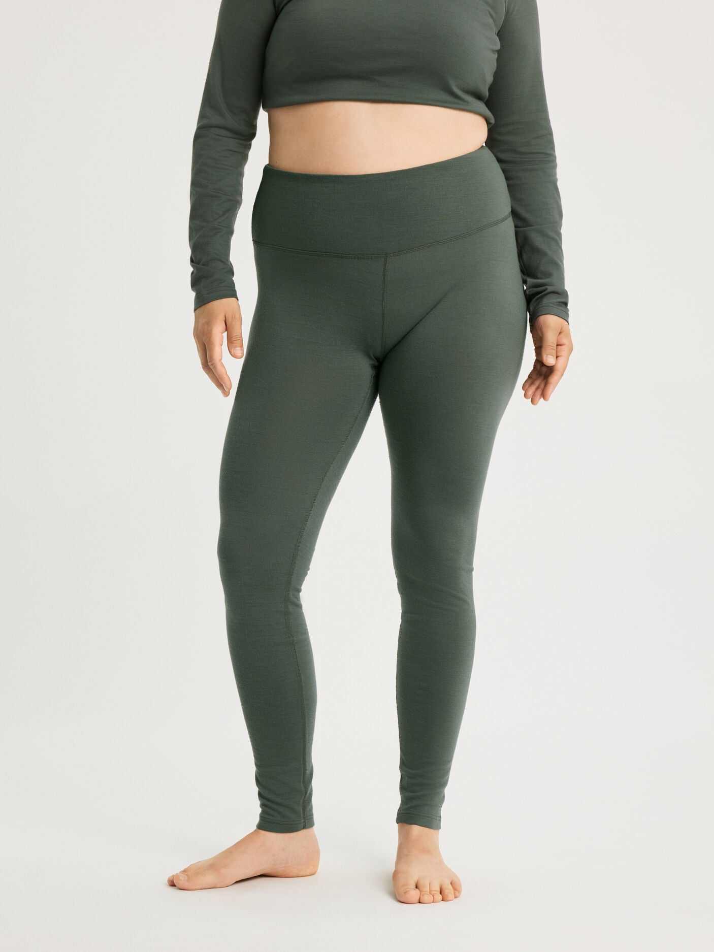 women's base layer pants green [[XL - 175cm / 5’9'']]