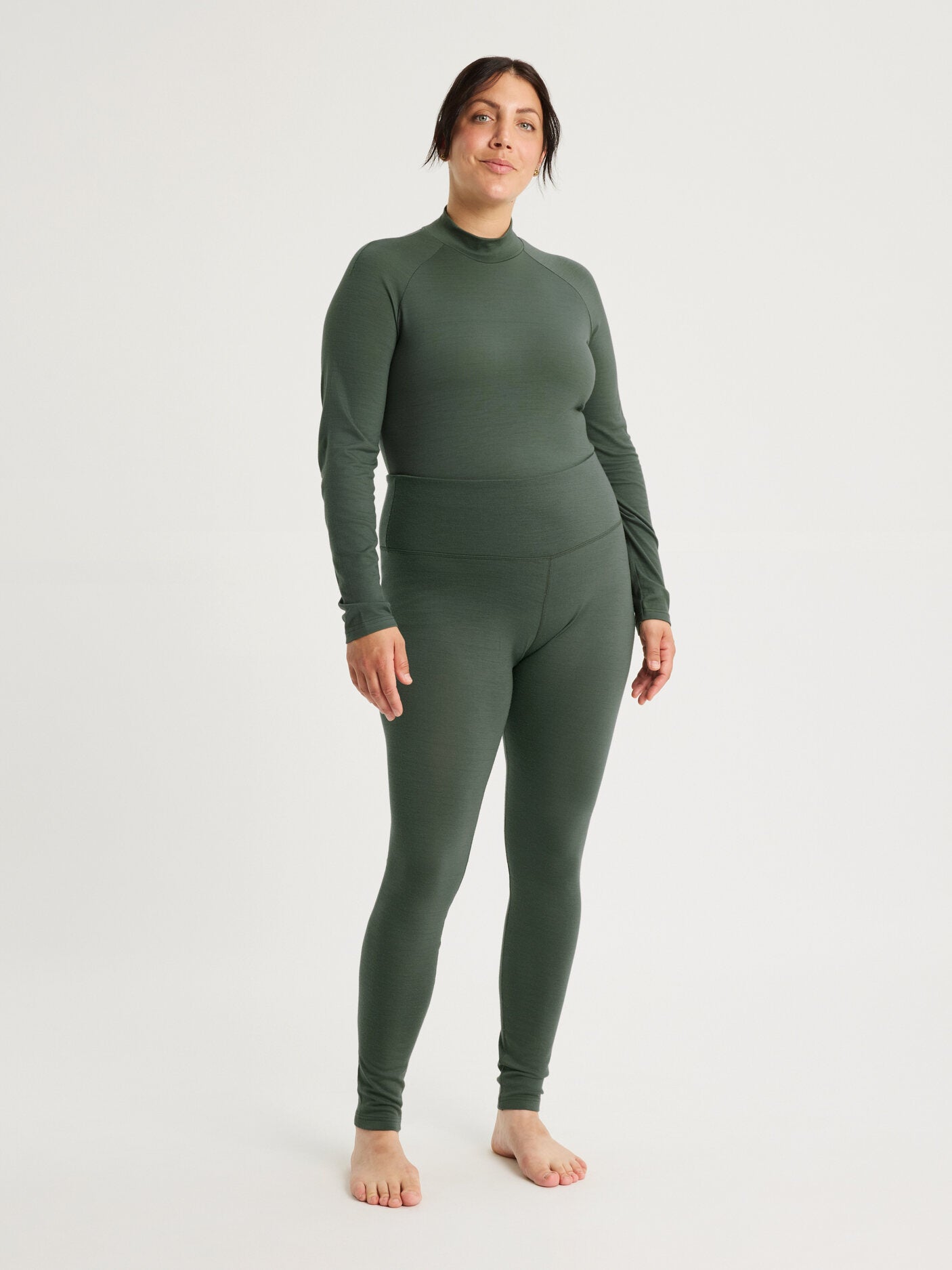 women's base layer pants green [[XL - 175cm / 5’9'']]