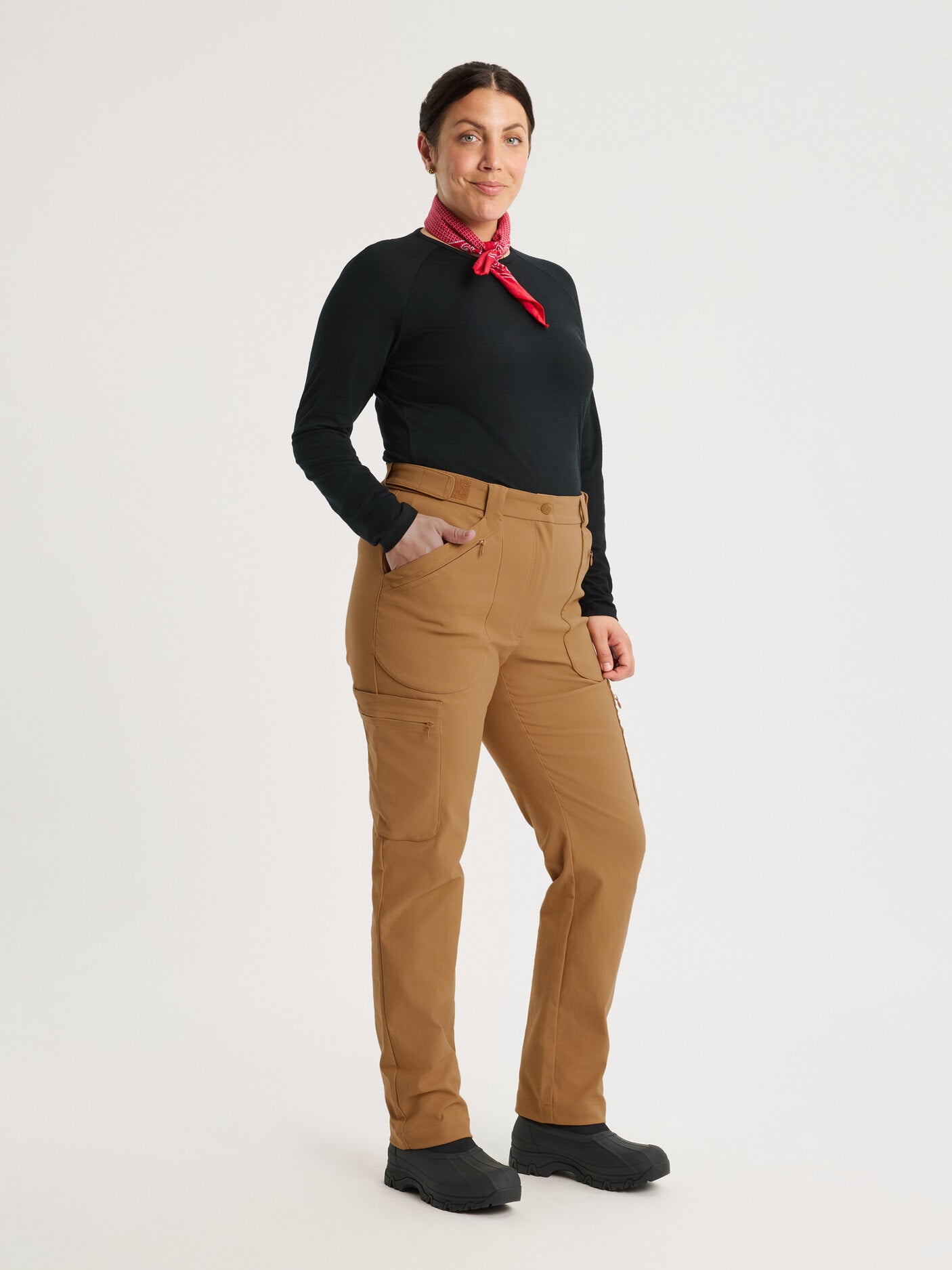 women's merino top long sleeve black [[L - 175cm / 5’9'']]