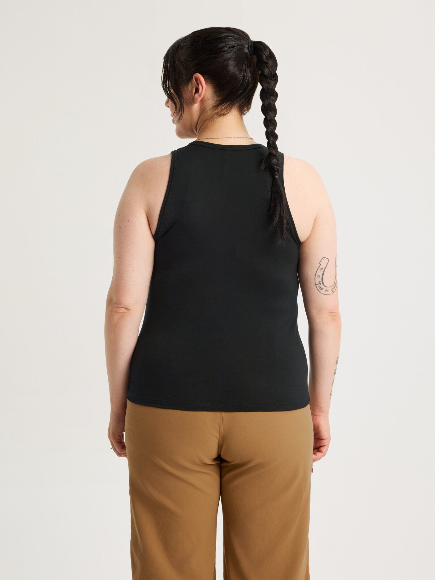 women's merino singlet black [[L - 175cm / 5’9'']]