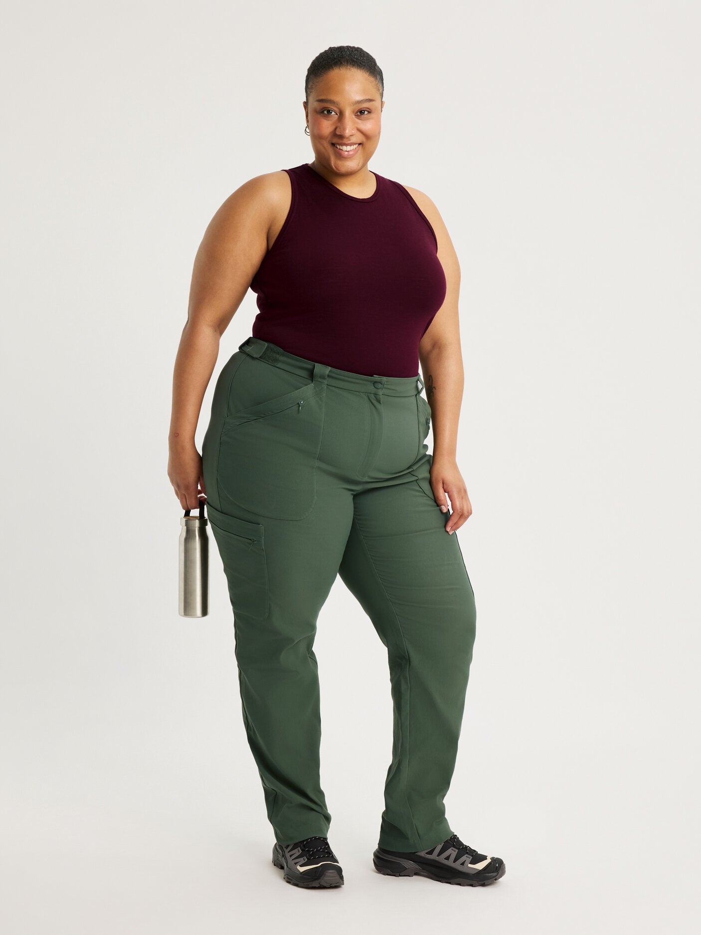 women's merino singlet burgundy [[3XL - 177cm / 5'10'']]