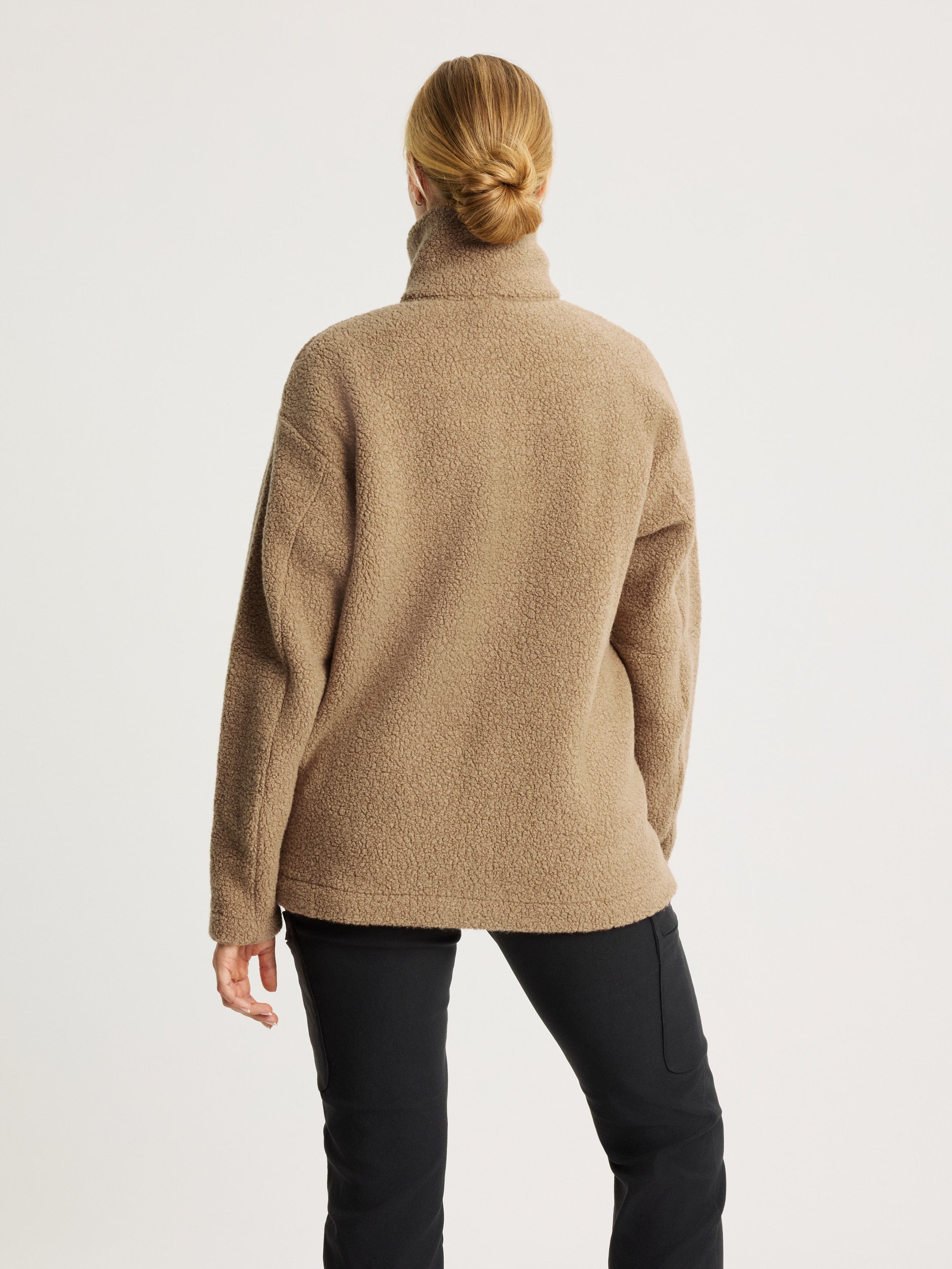 women's fleece jacket camel [[M - 178cm / 5'10'']]