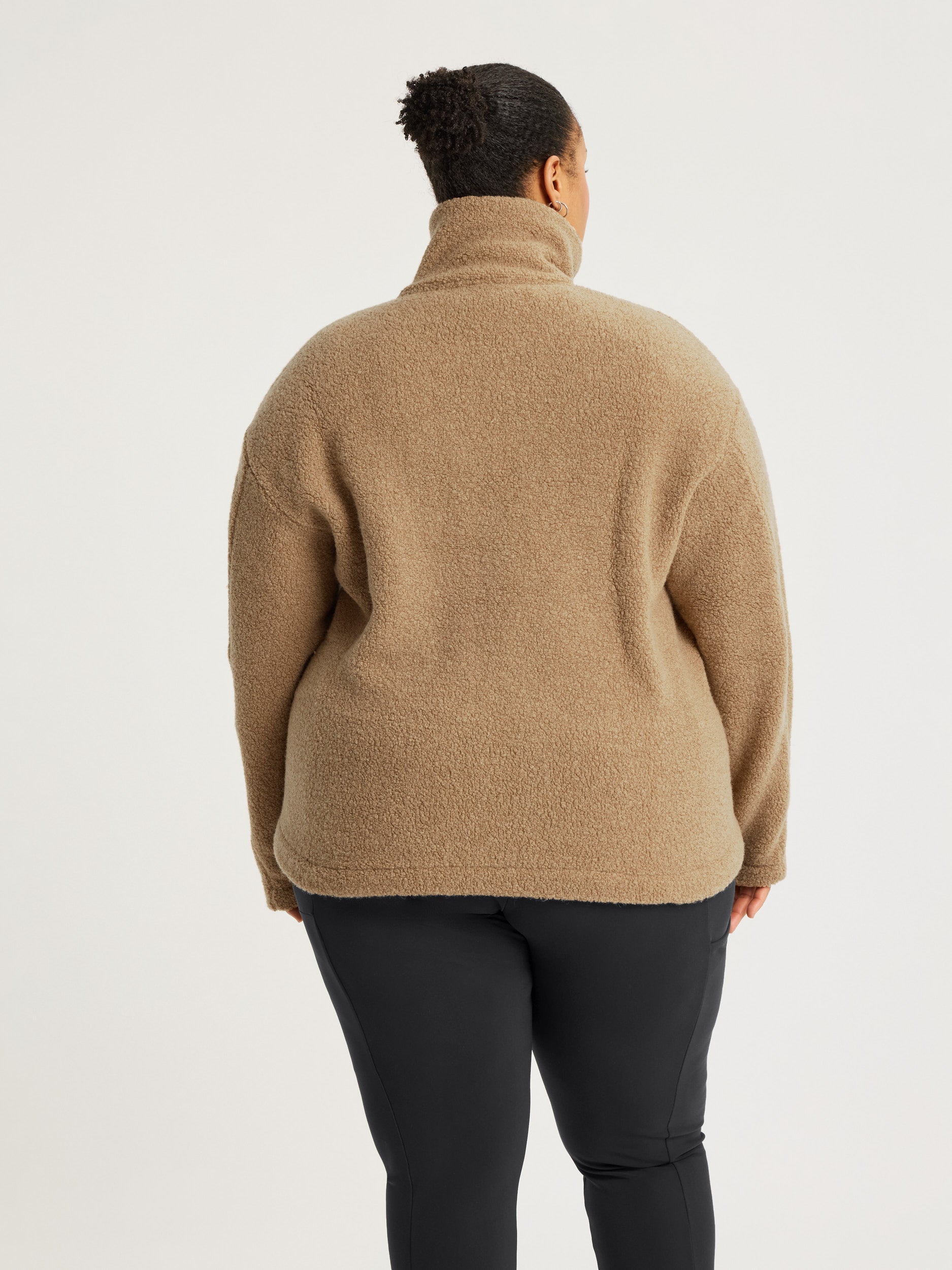 women's fleece jacket camel [[3XL - 177cm / 5'10'']]