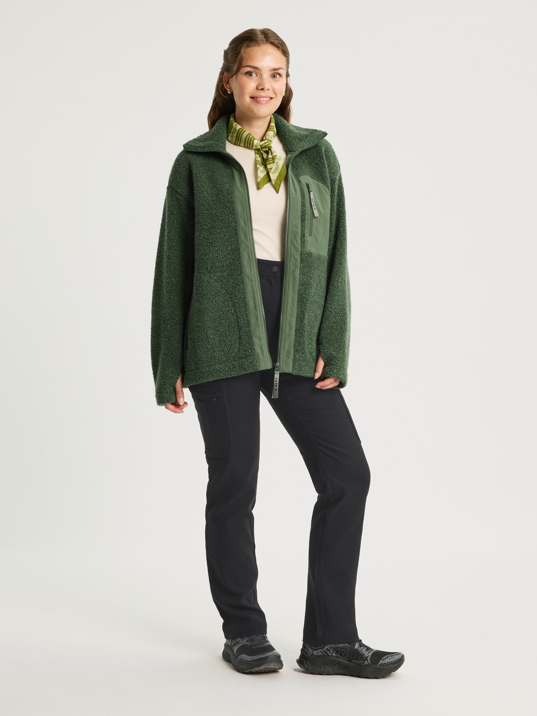 women's fleece jacket green [[S - 167cm / 5'6'']]