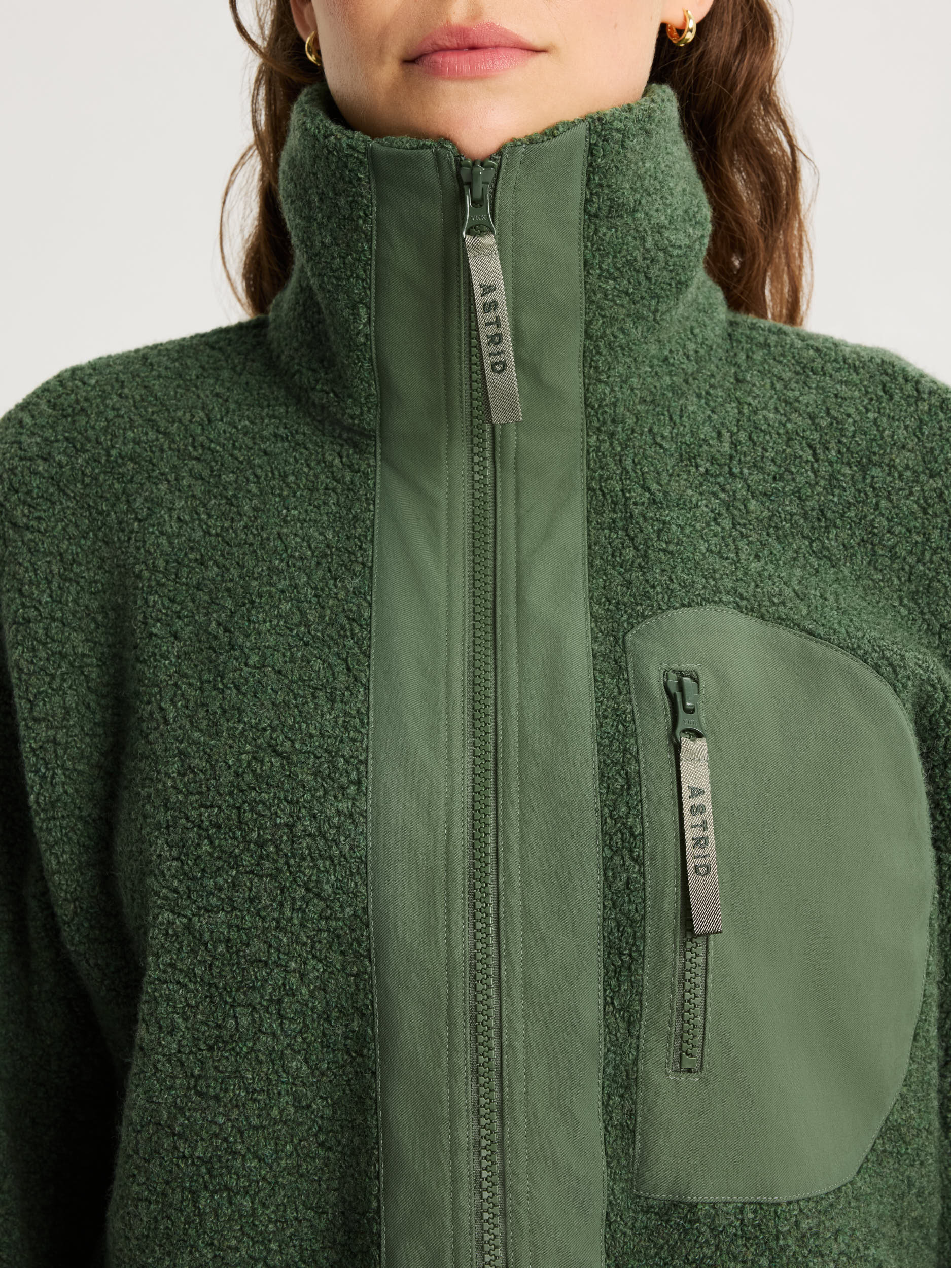 women's fleece jacket green