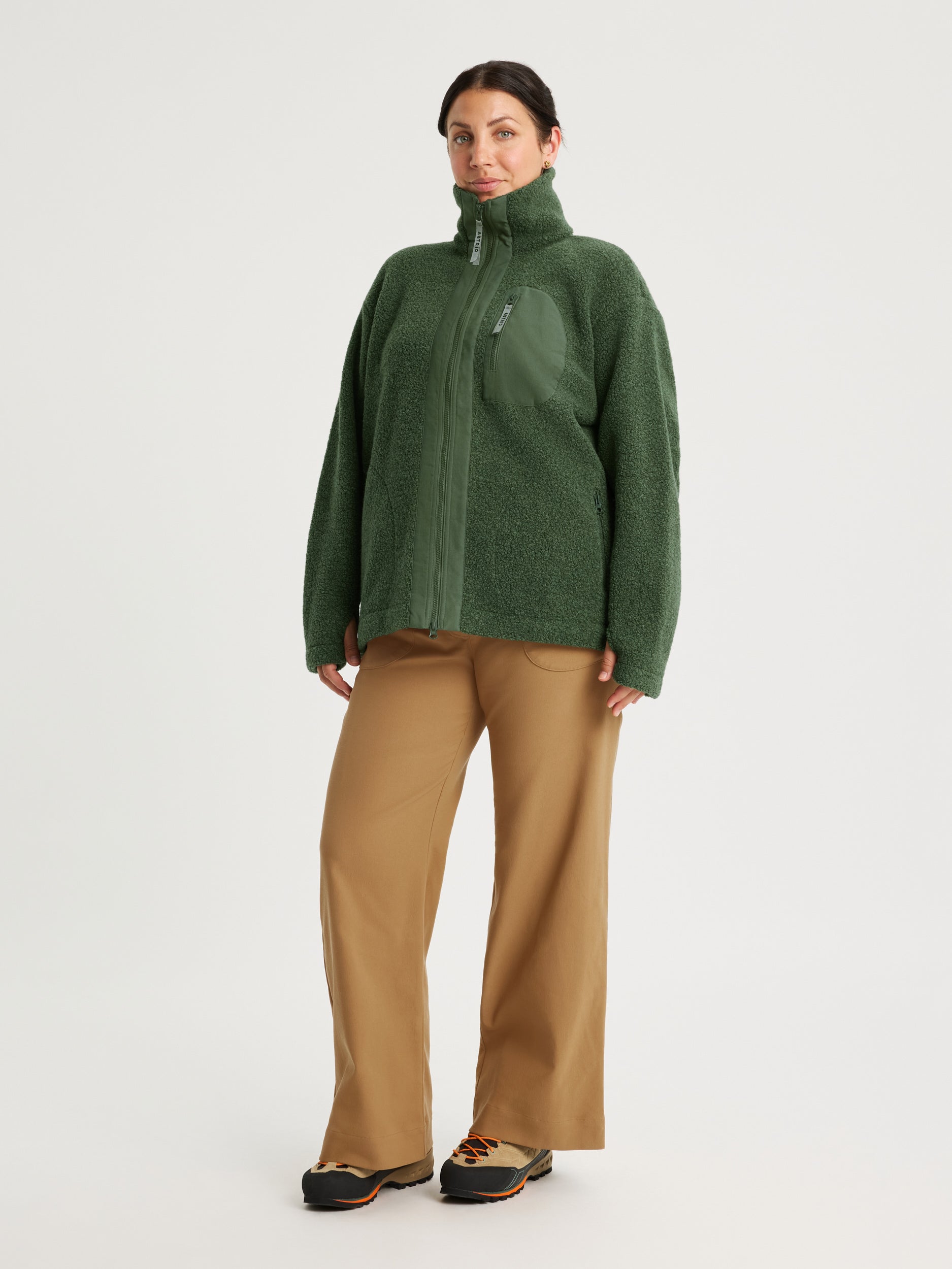 women's fleece jacket green [[L - 175cm / 5’9'']]