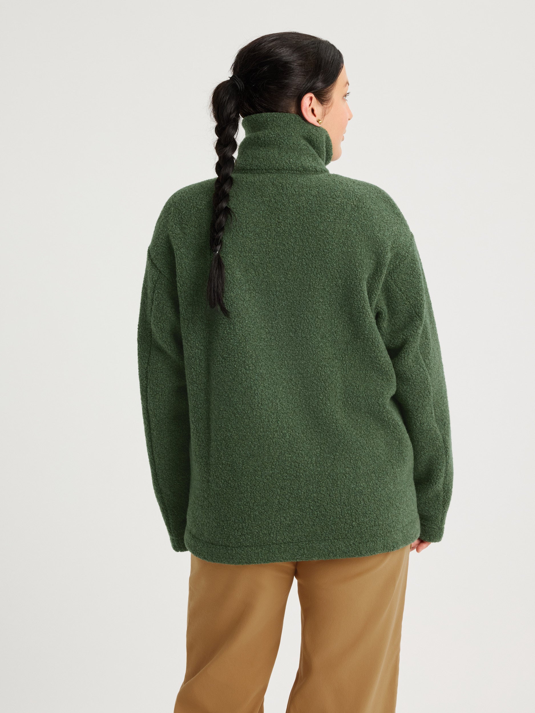 women's fleece jacket green [[L - 175cm / 5’9'']]