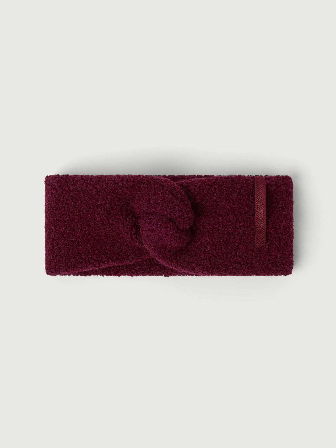 women's wool headband burgundy