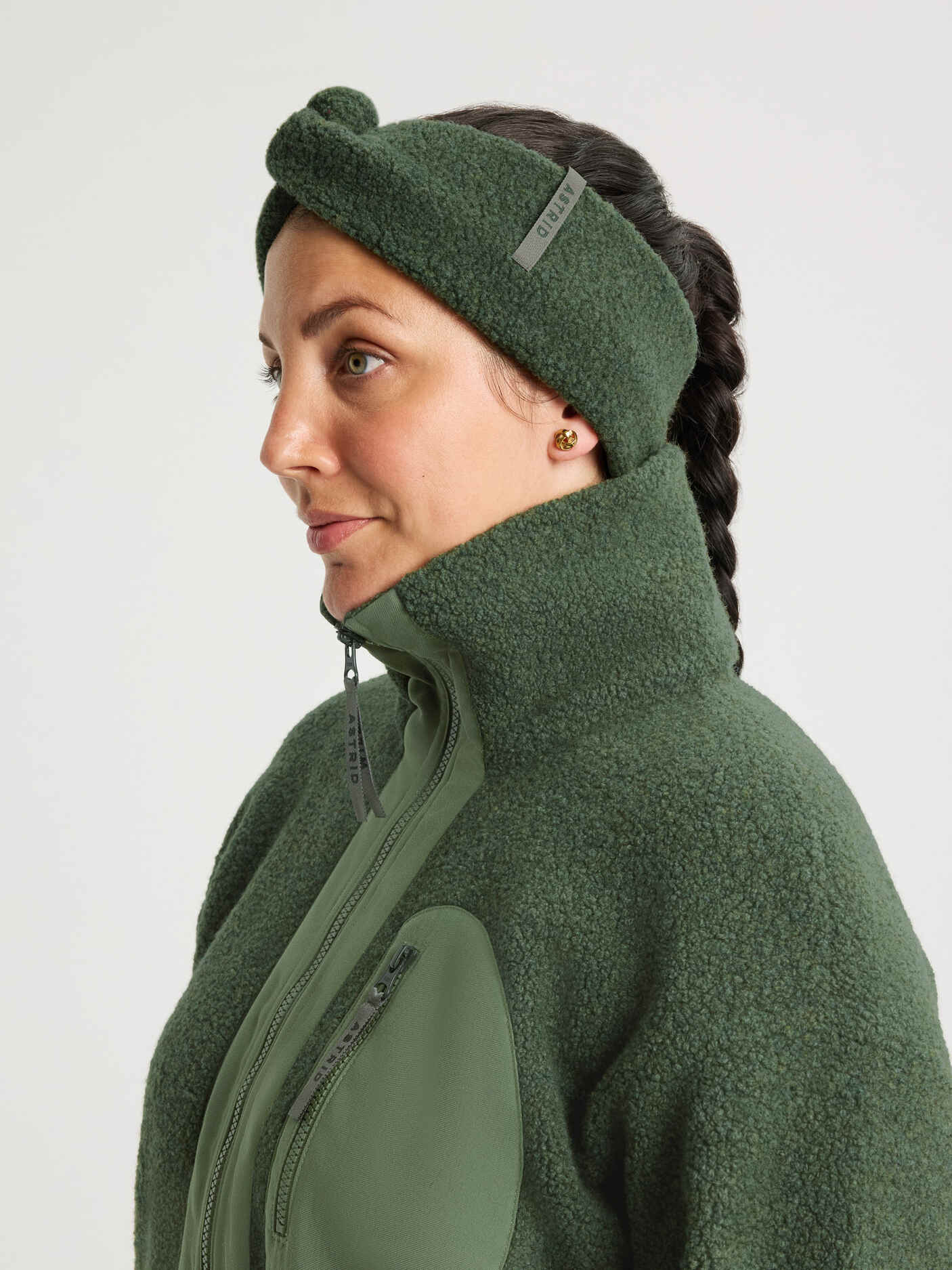 women's wool headband green
