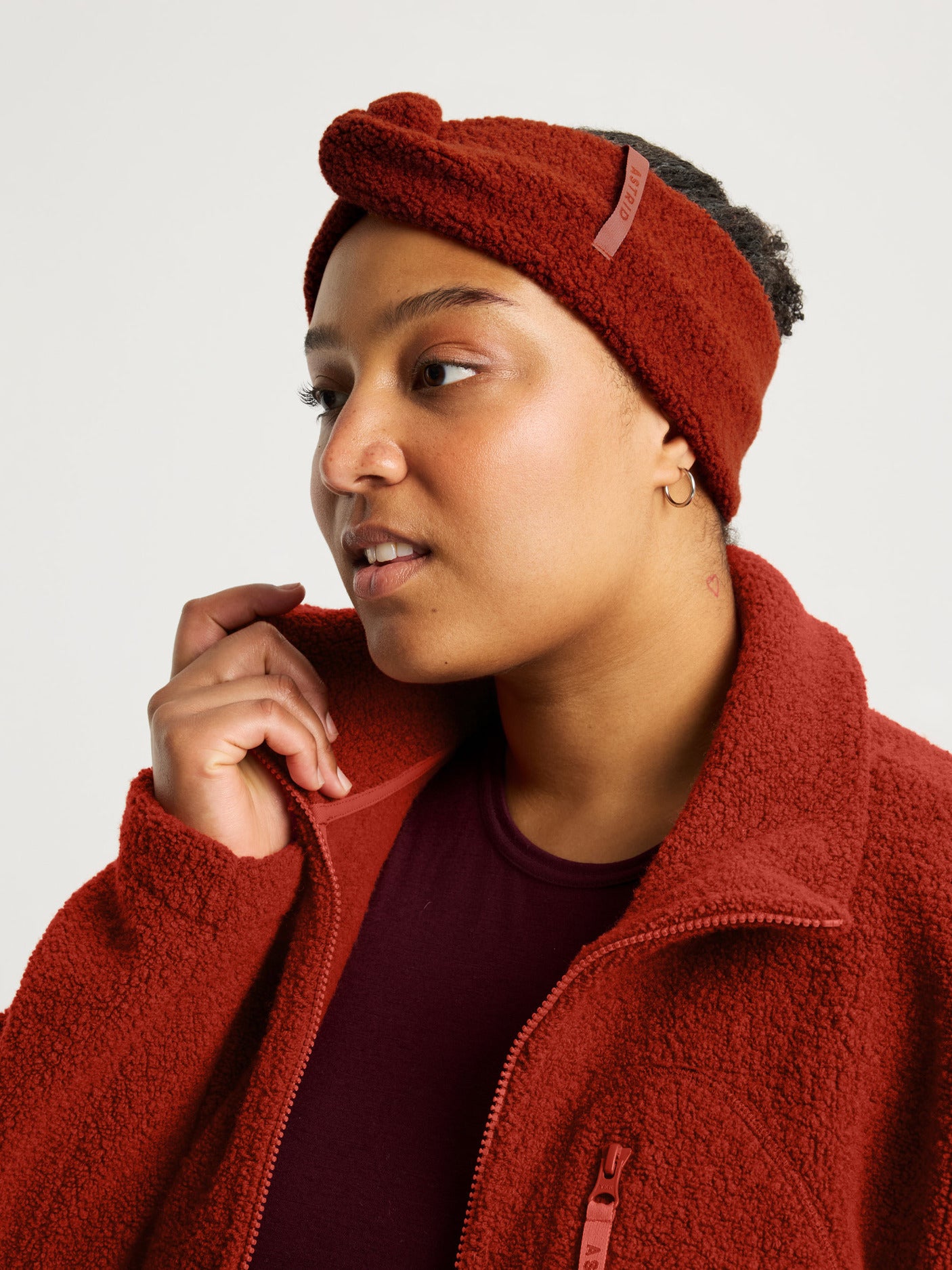 women's wool headband rust