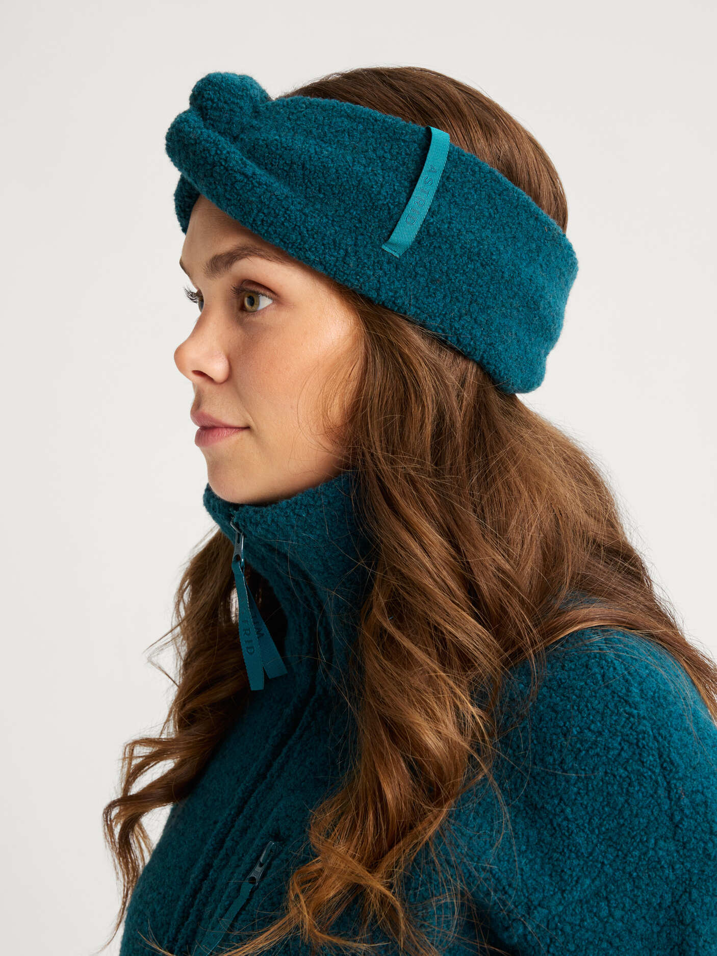 women's wool neckwarmer teal
