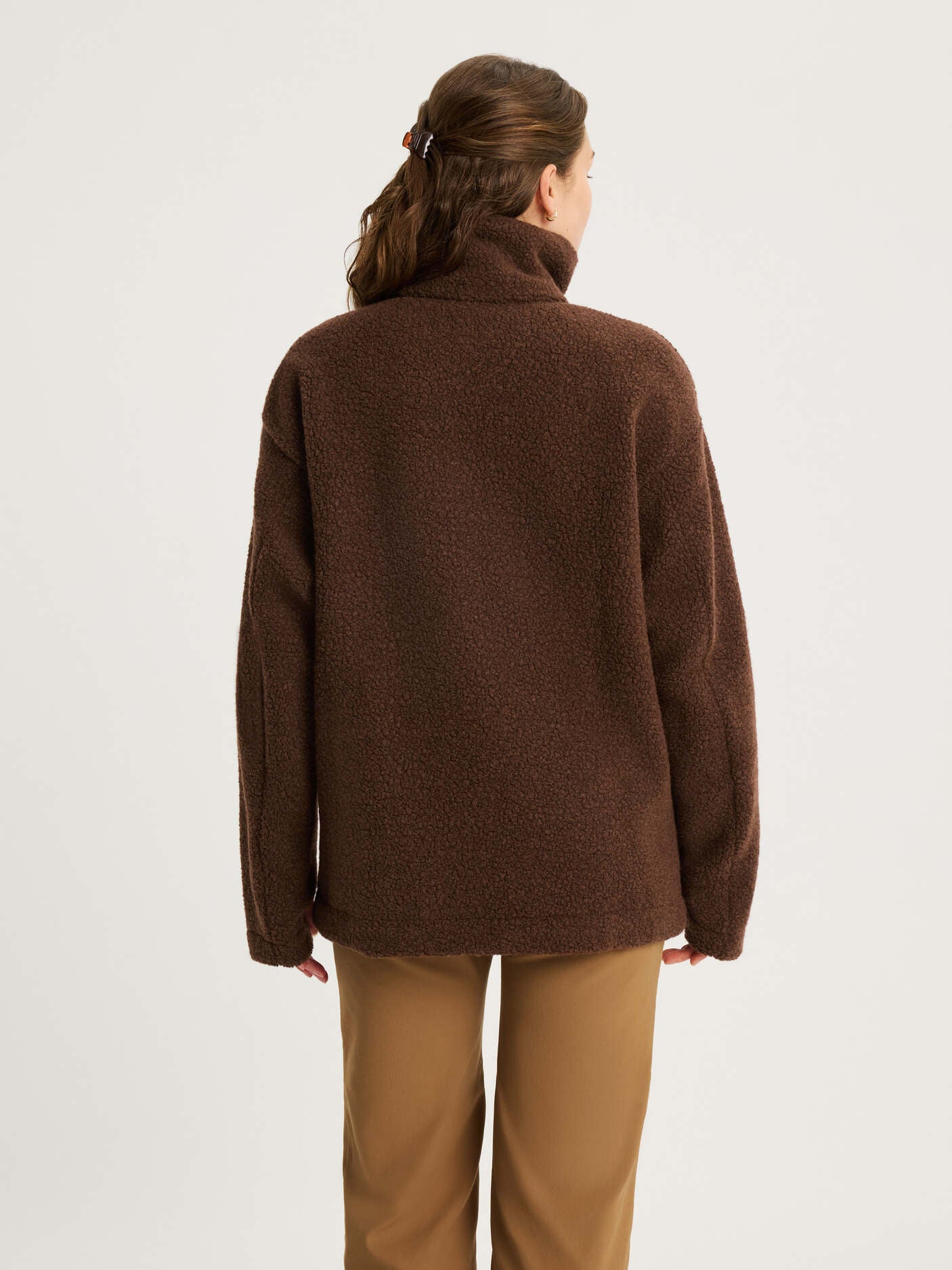 women's fleece jacket brown [[S - 167cm / 5'6'']]