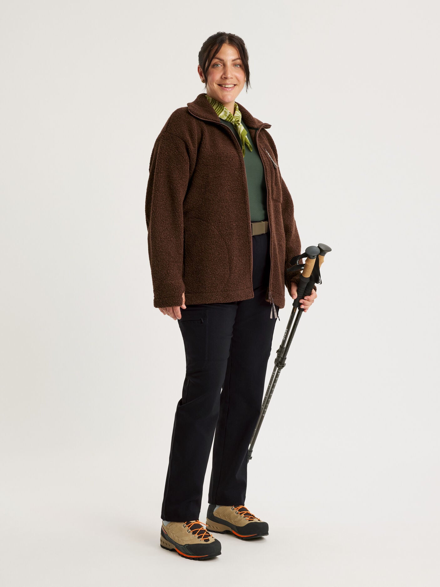women's fleece jacket brown [[L - 175cm / 5'9'']]