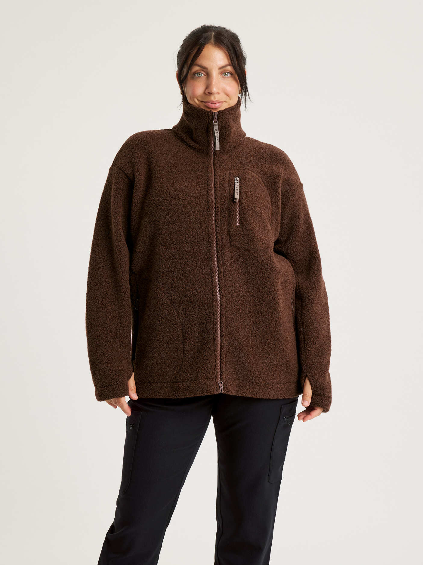 women's fleece jacket brown [[L - 175cm / 5'9'']]
