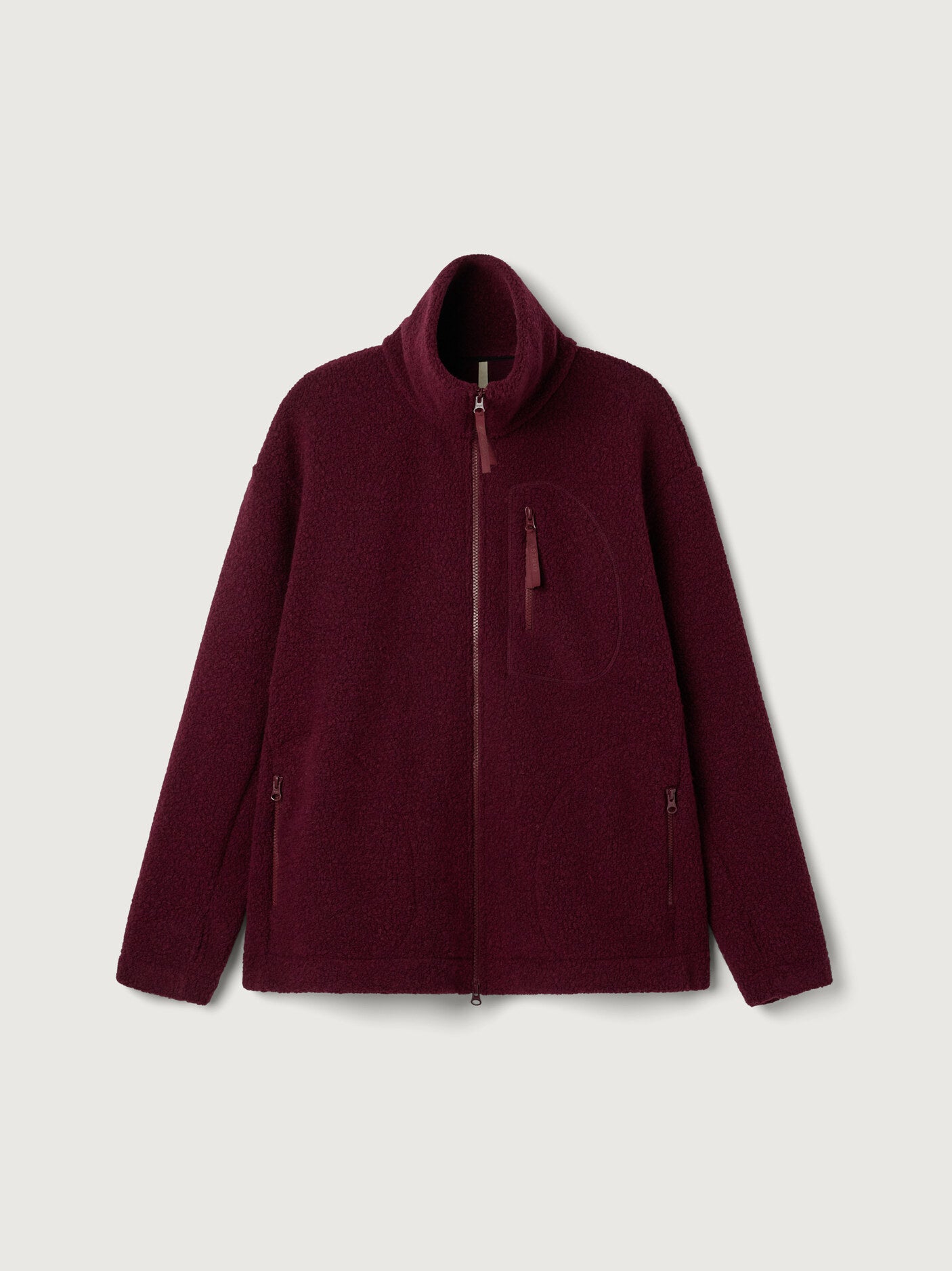 women's fleece jacket burgundy