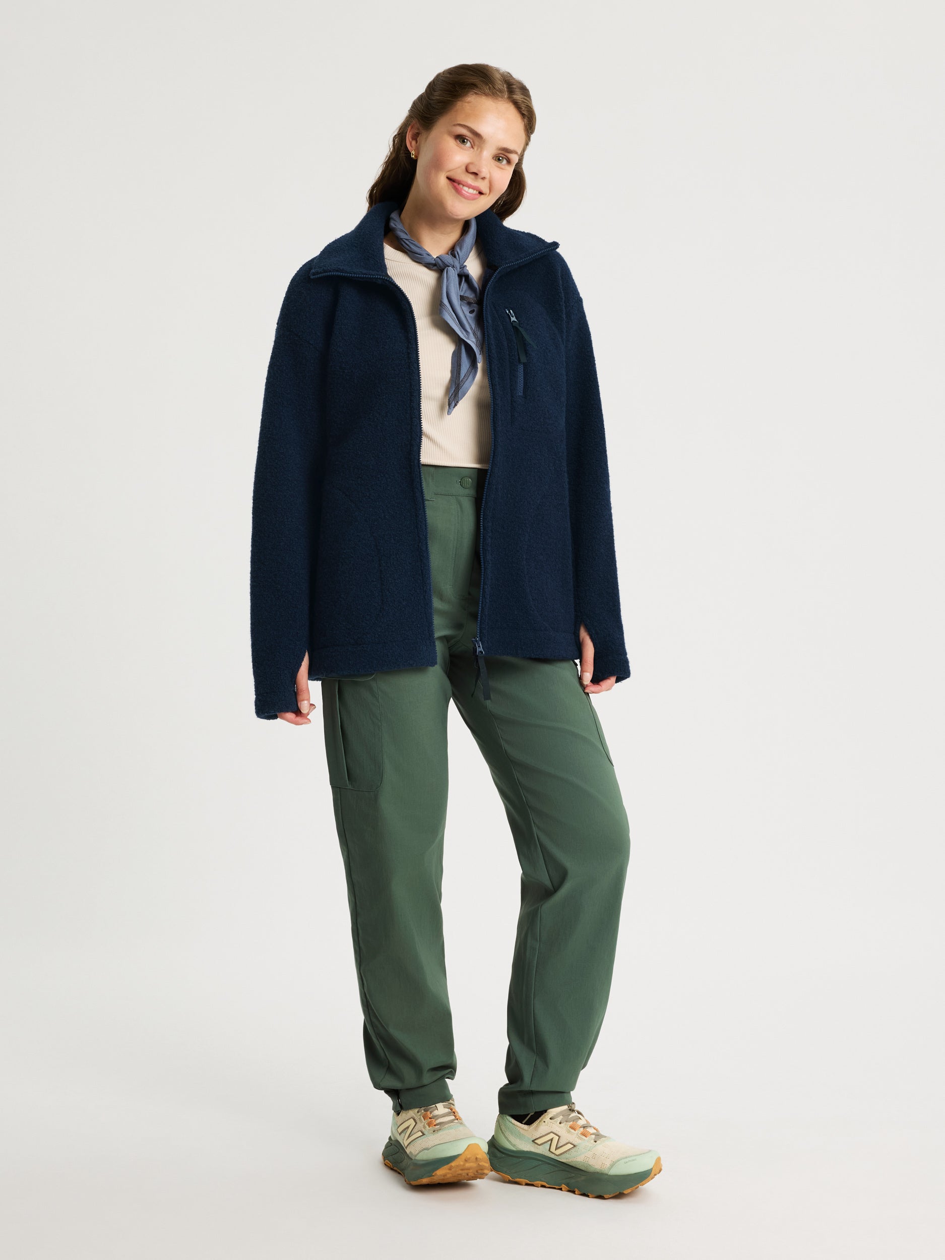 women's fleece jacket navy [[S - 167cm / 5'6'']]