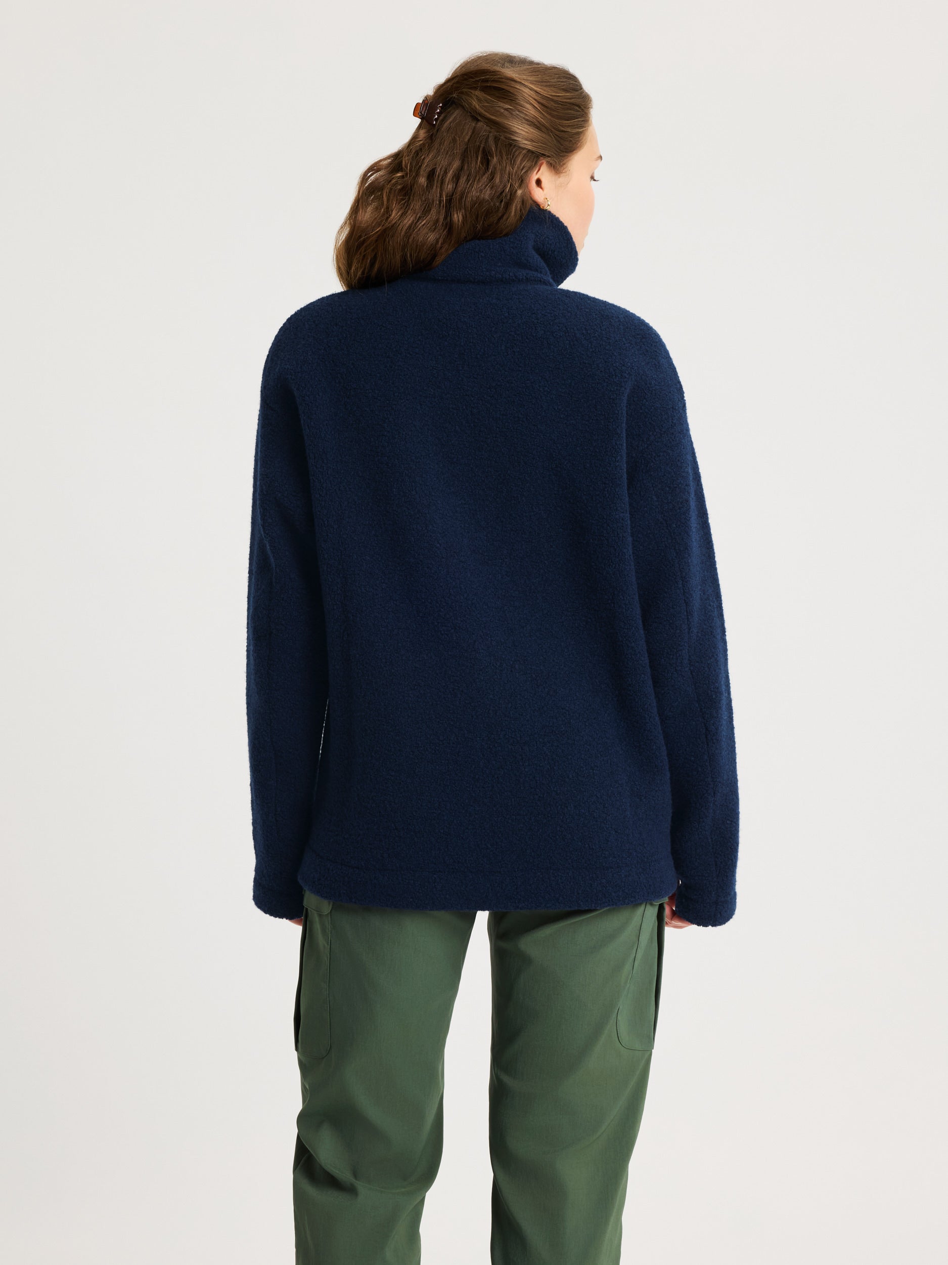 women's fleece jacket navy [[S - 167cm / 5'6'']]