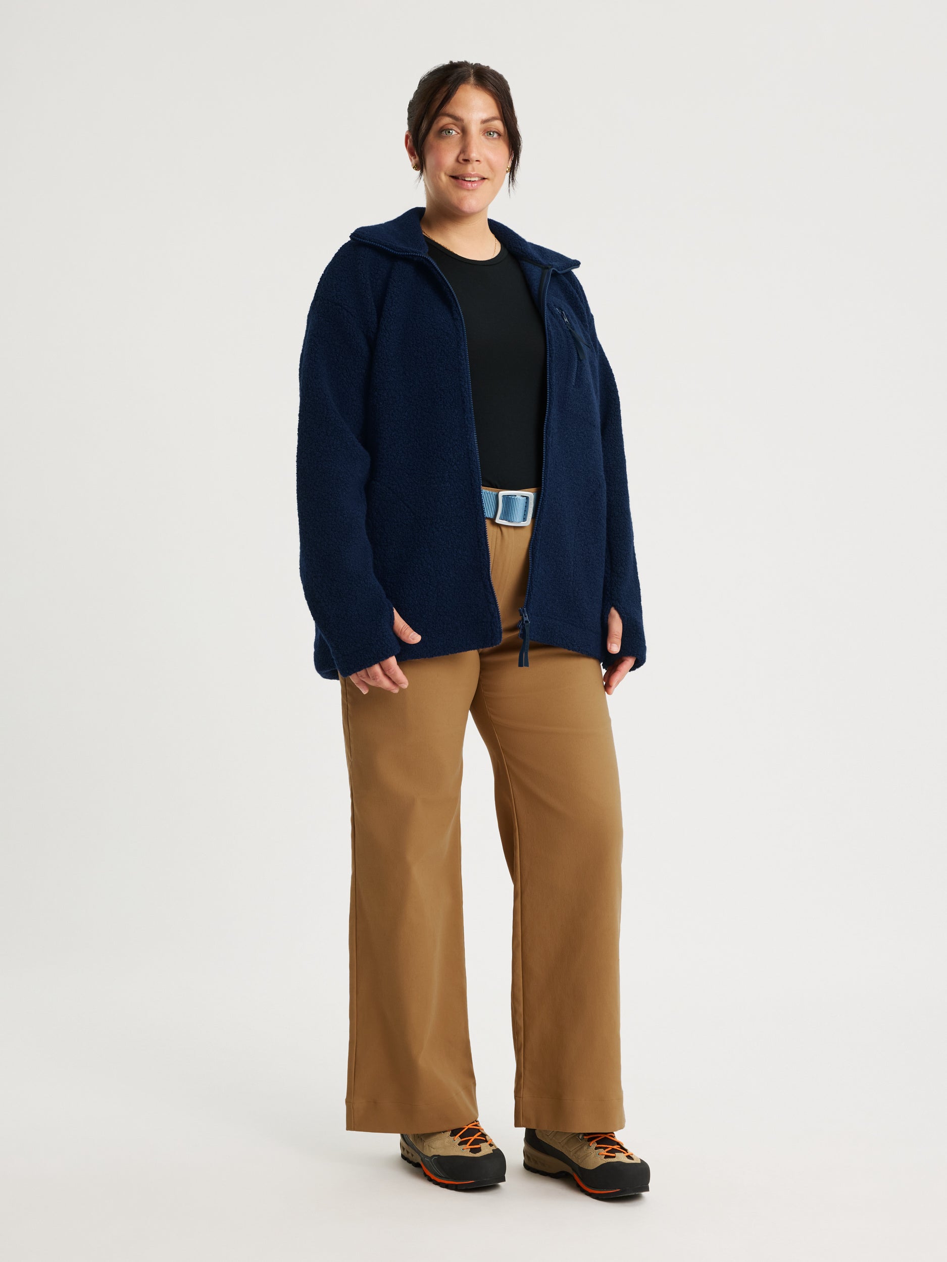 women's fleece jacket navy [[L - 175cm / 5’9'']]