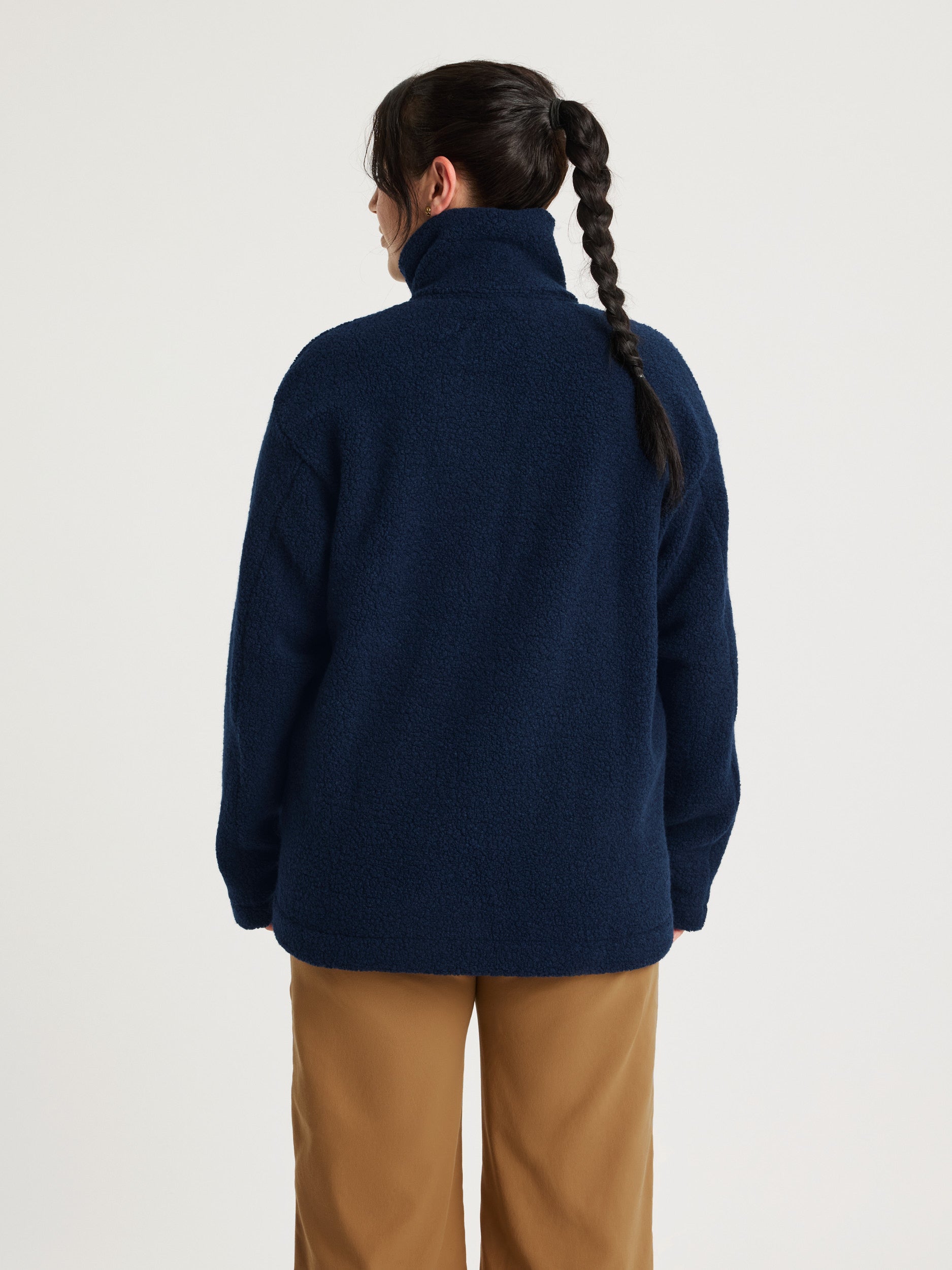 women's fleece jacket navy [[L - 175cm / 5’9'']]