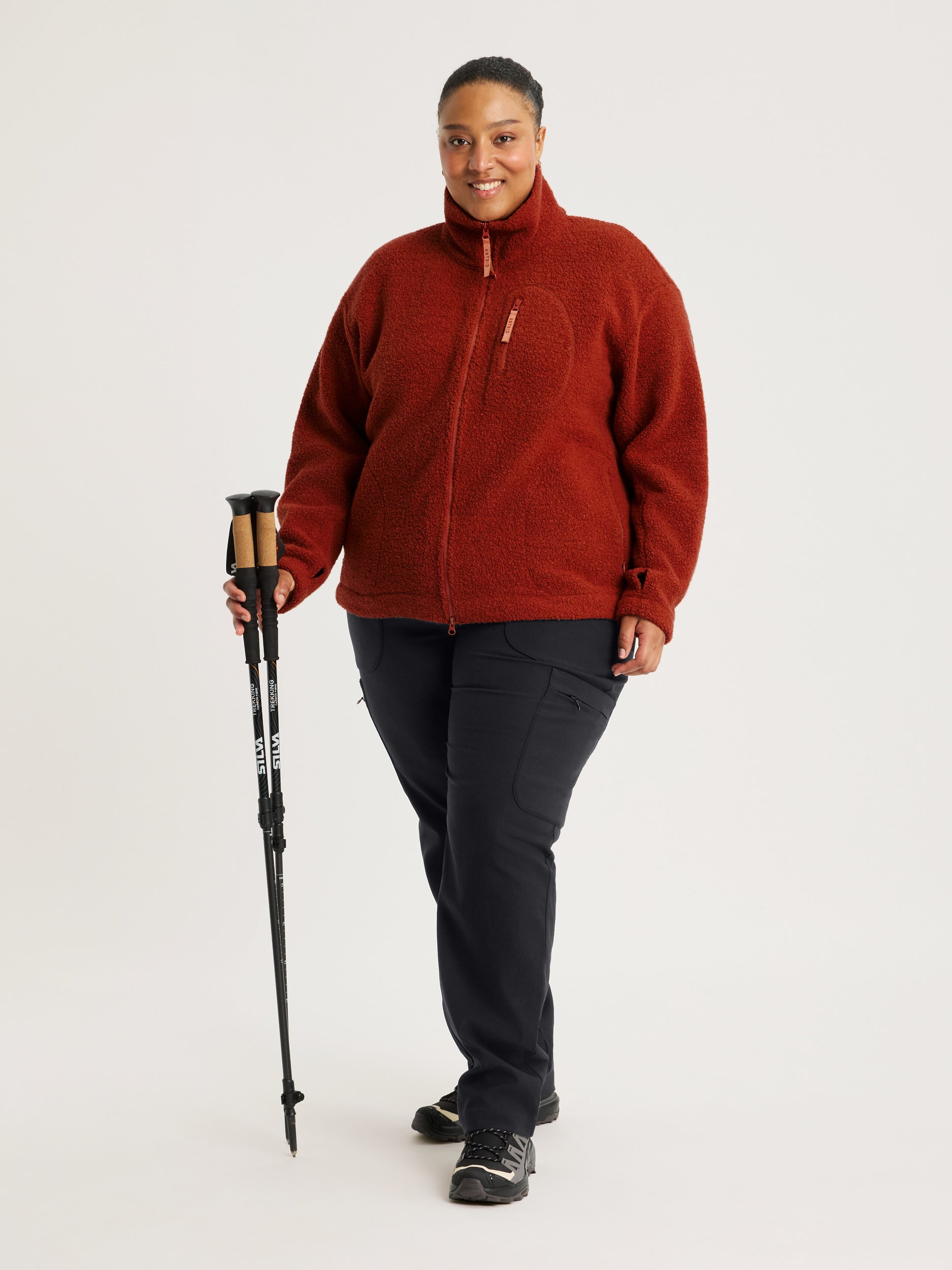 women's fleece jacket rust [[3XL - 177cm / 5'10'']]