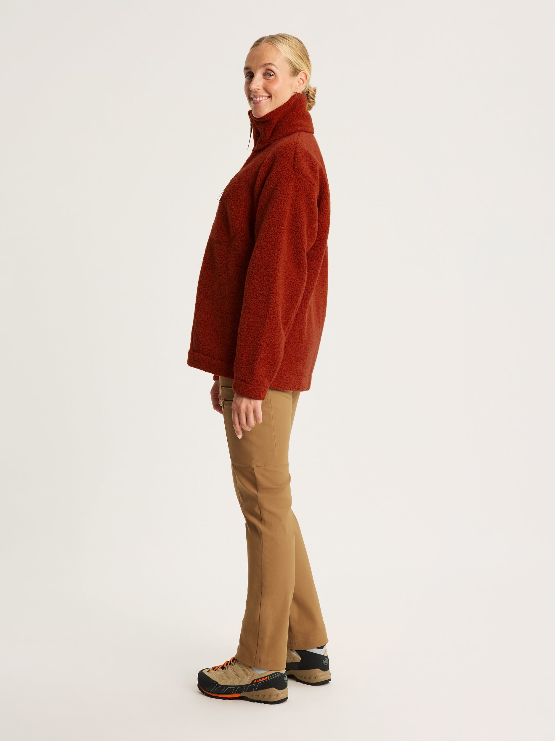 women's fleece jacket rust [[M - 178cm / 5'10'']]