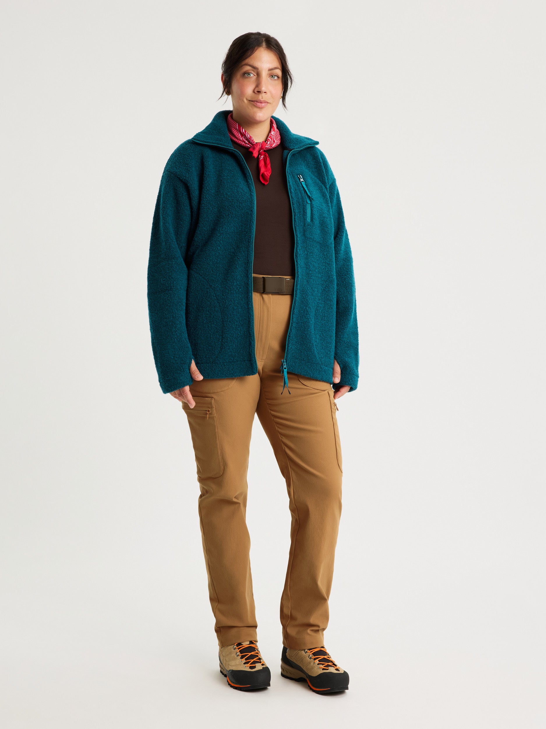women's fleece jacket teal [[L - 175cm / 5’9'']]