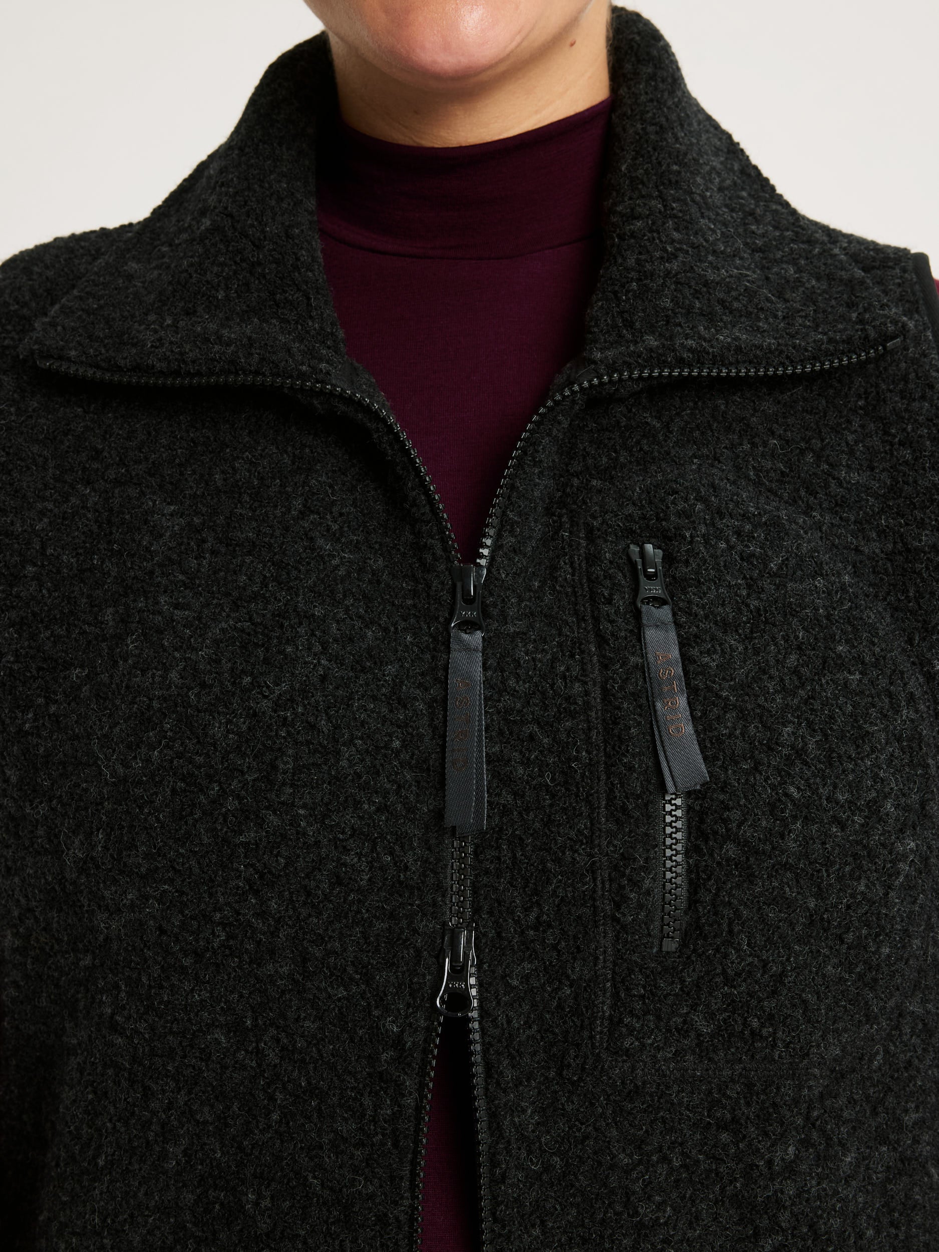 women's fleece vest black