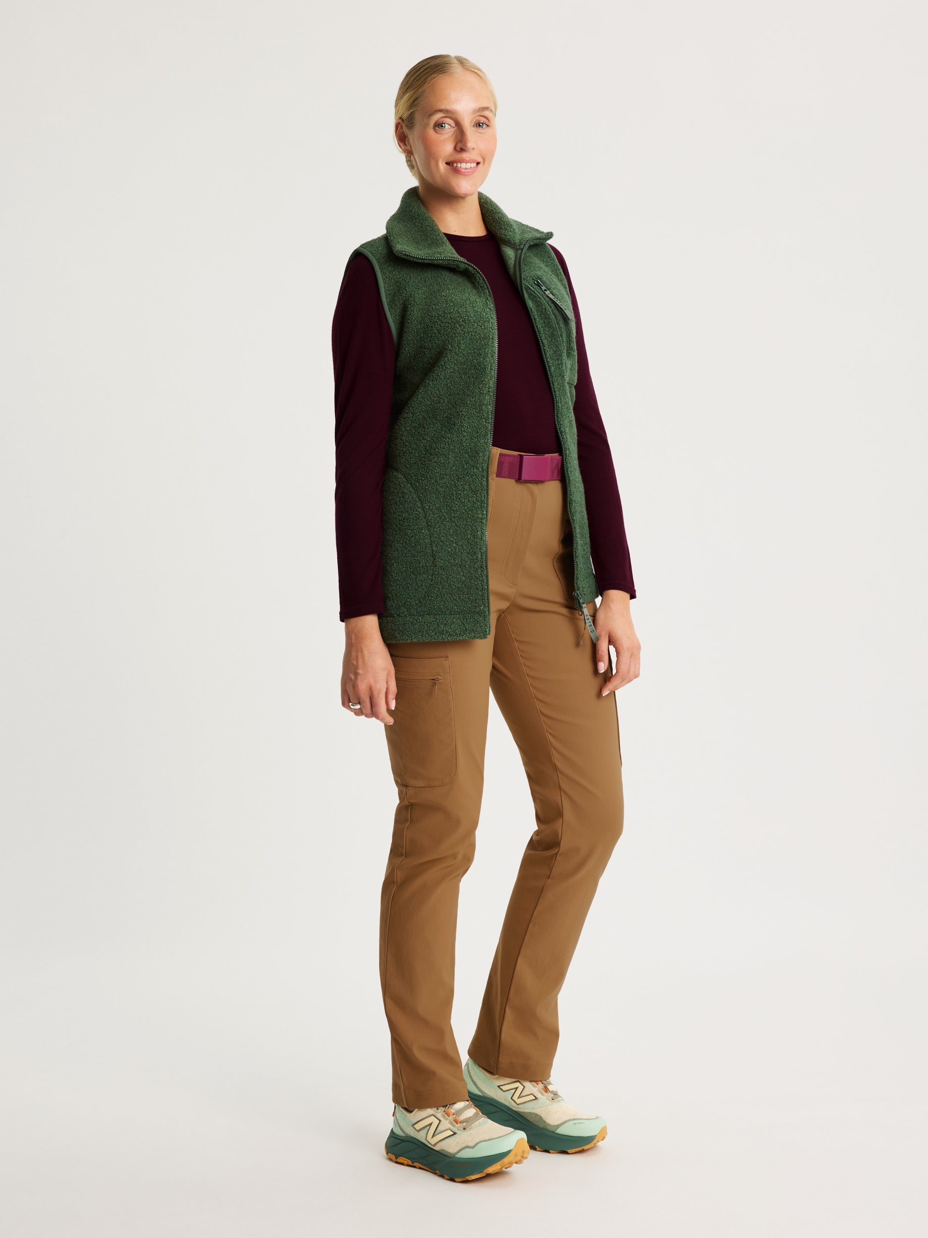 women's fleece vest green [[M - 178cm / 5'10'']]