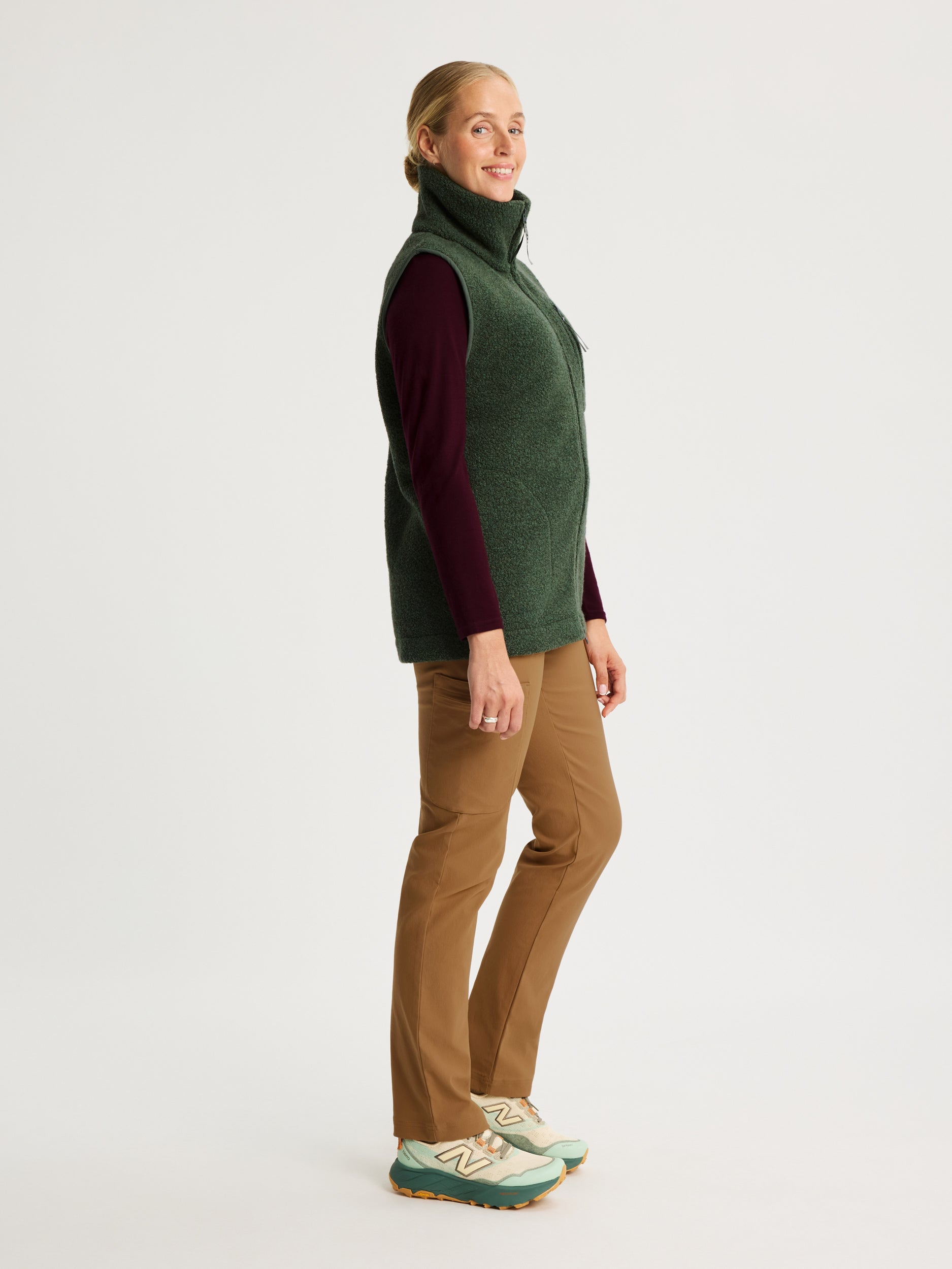women's fleece vest green [[M - 178cm / 5'10'']]