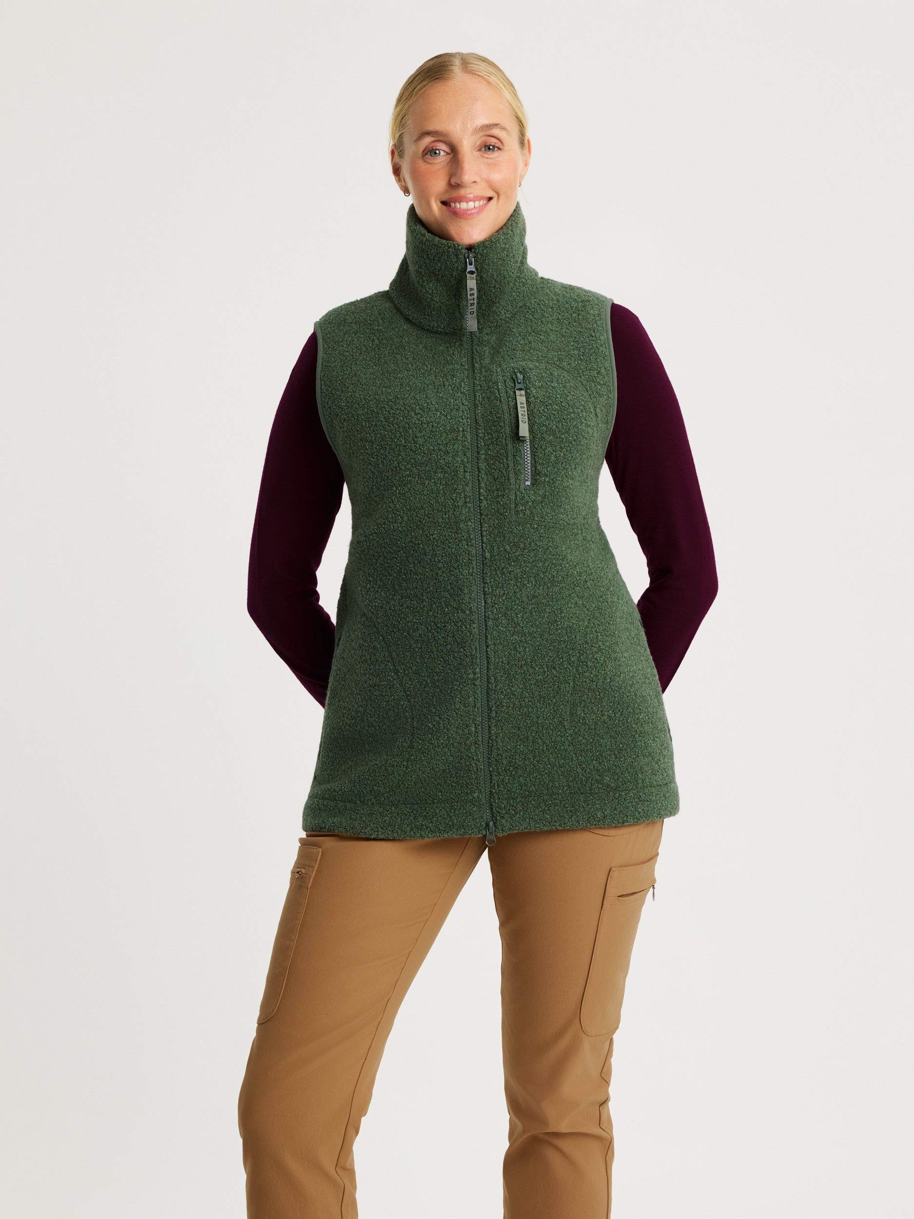 women's fleece vest green [[M - 178cm / 5'10'']]
