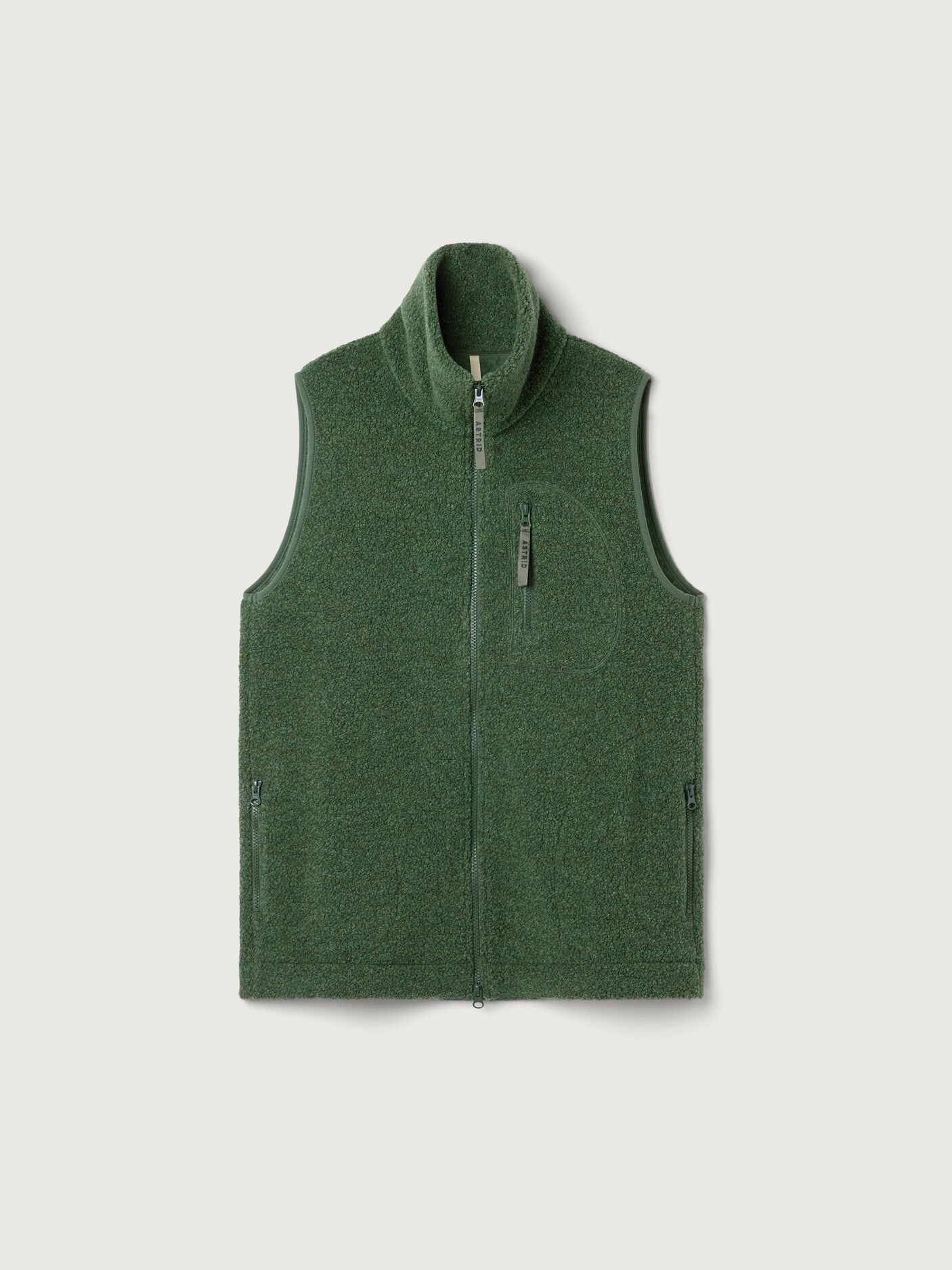 women's fleece vest green