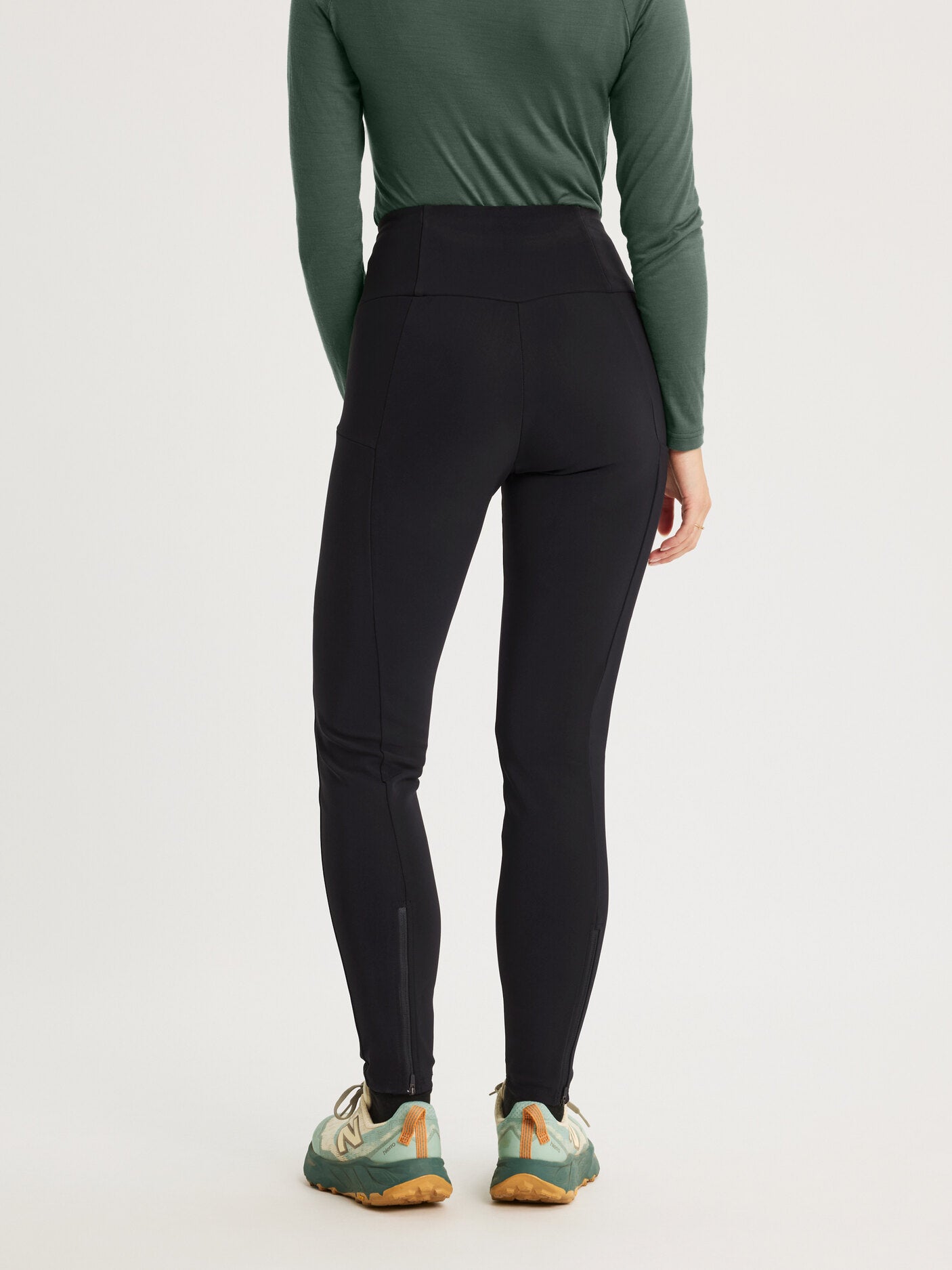 women's hiking tights high waist black [[36 - 167cm / 5'6'']]