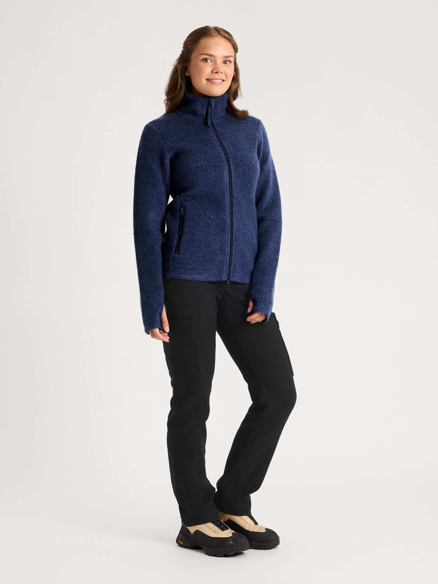 women's fleece navy [[S - 167cm / 5'6'']]