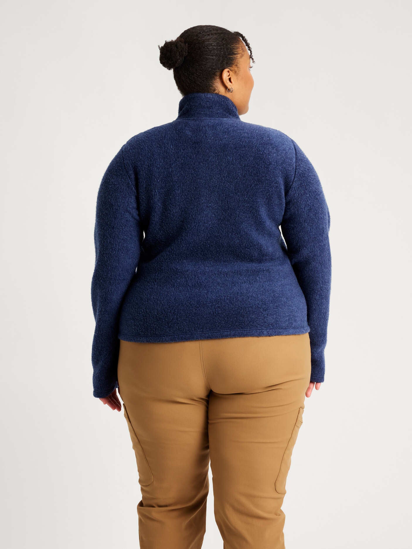 women's fleece navy [[3XL - 177cm / 5'10'']]