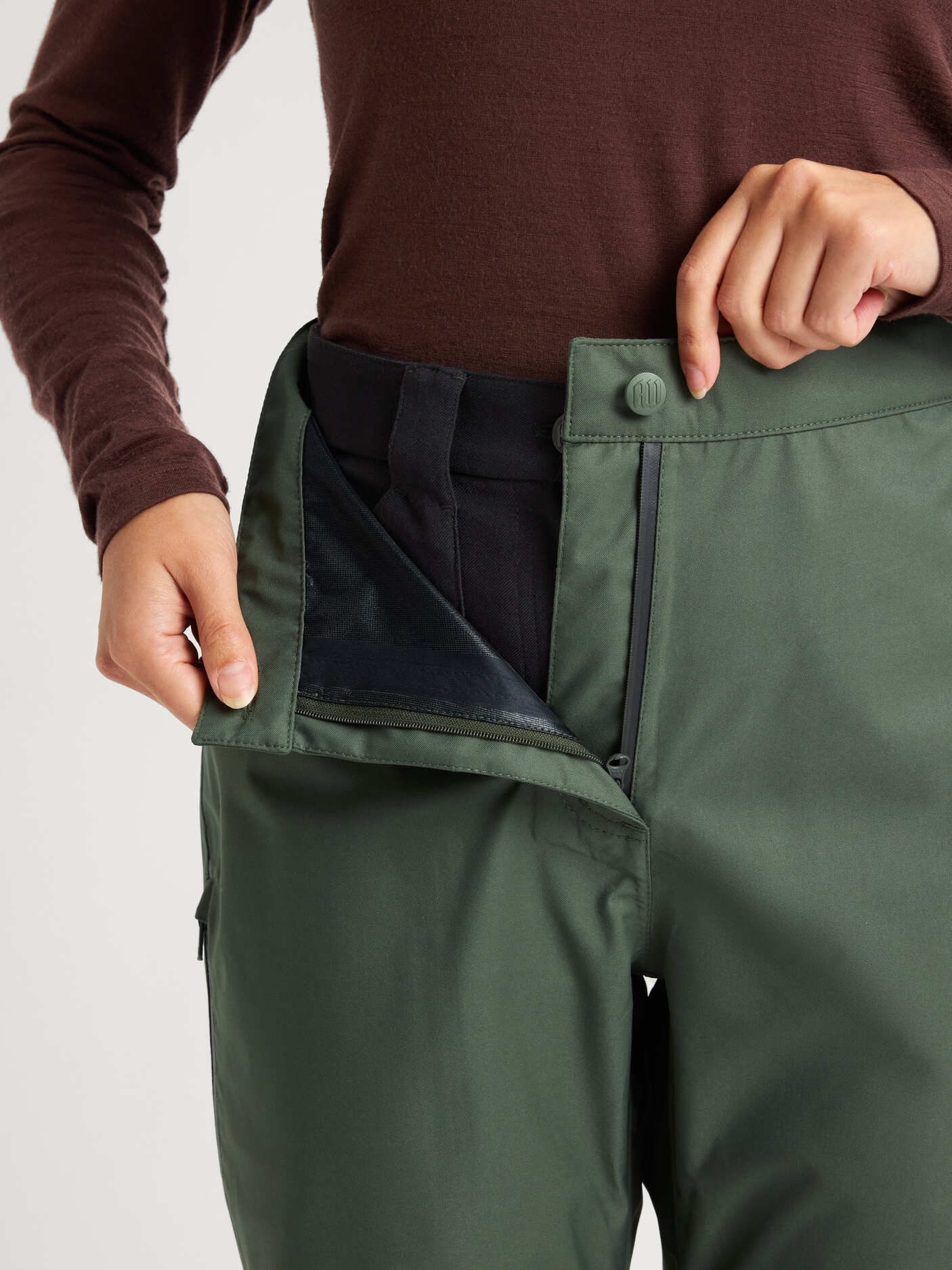 women's shell pants green