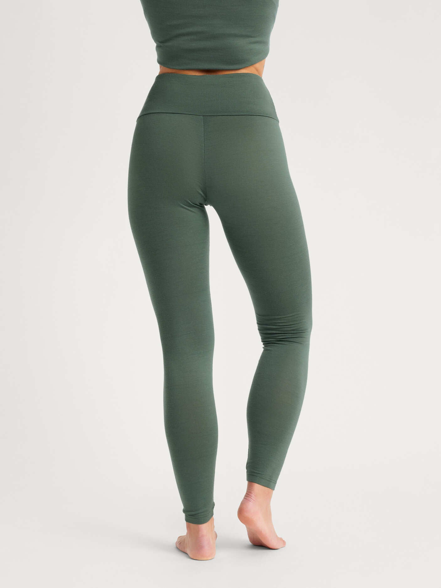 women's base layer pants green [[S - 167cm / 5'6'']]