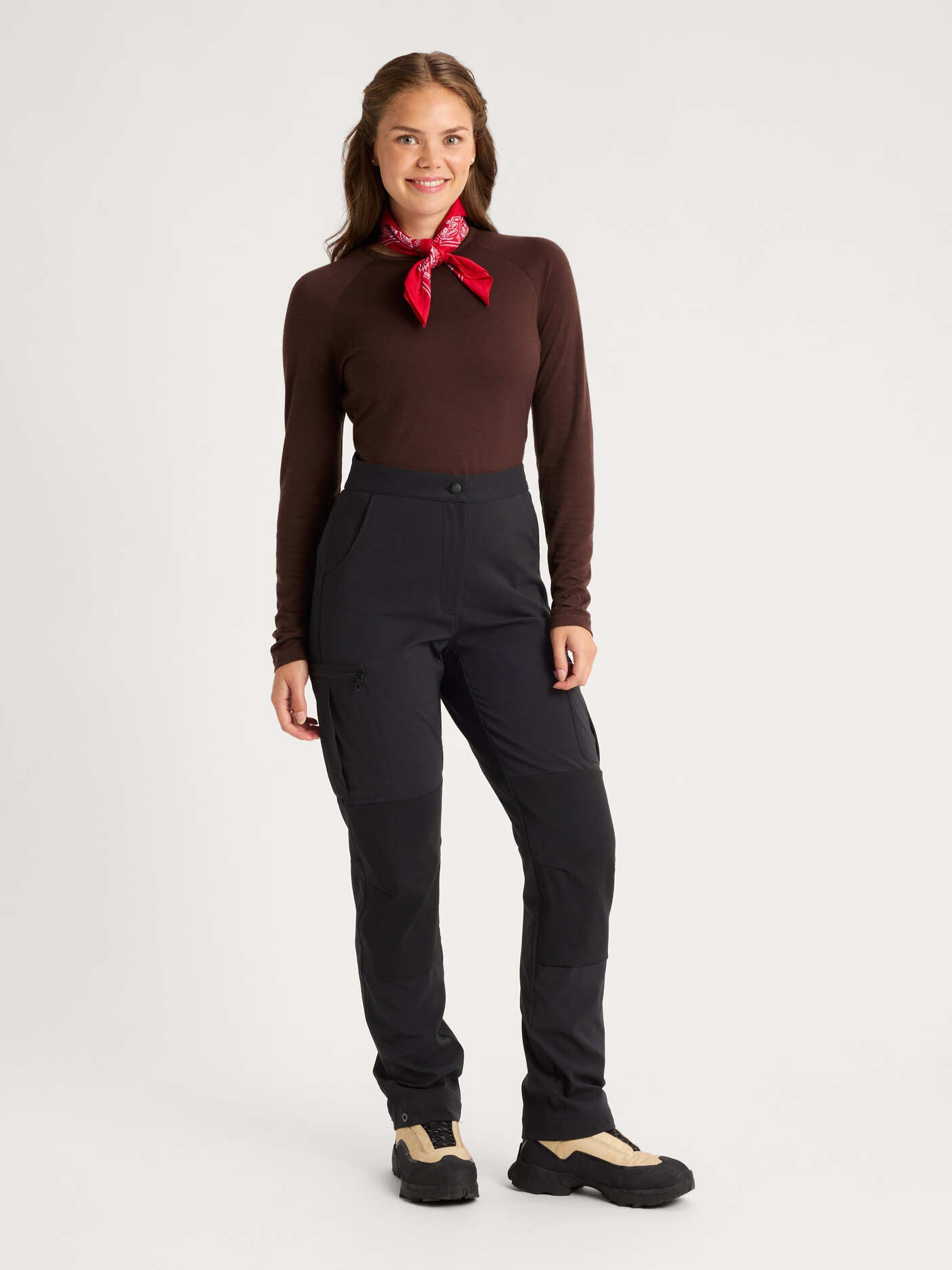 women's hiking pants stretchy black
