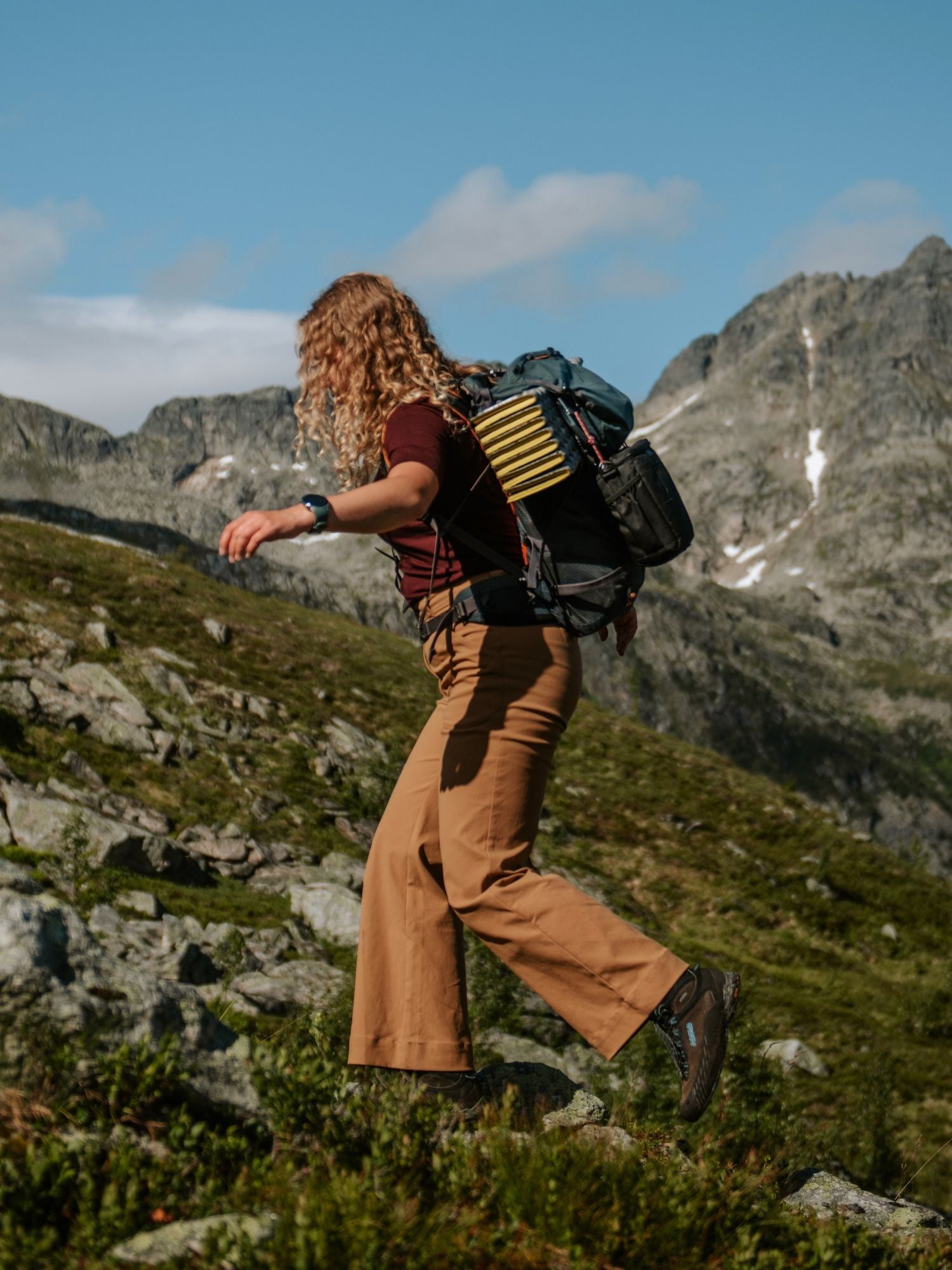 women's outdoor pants high waist camel