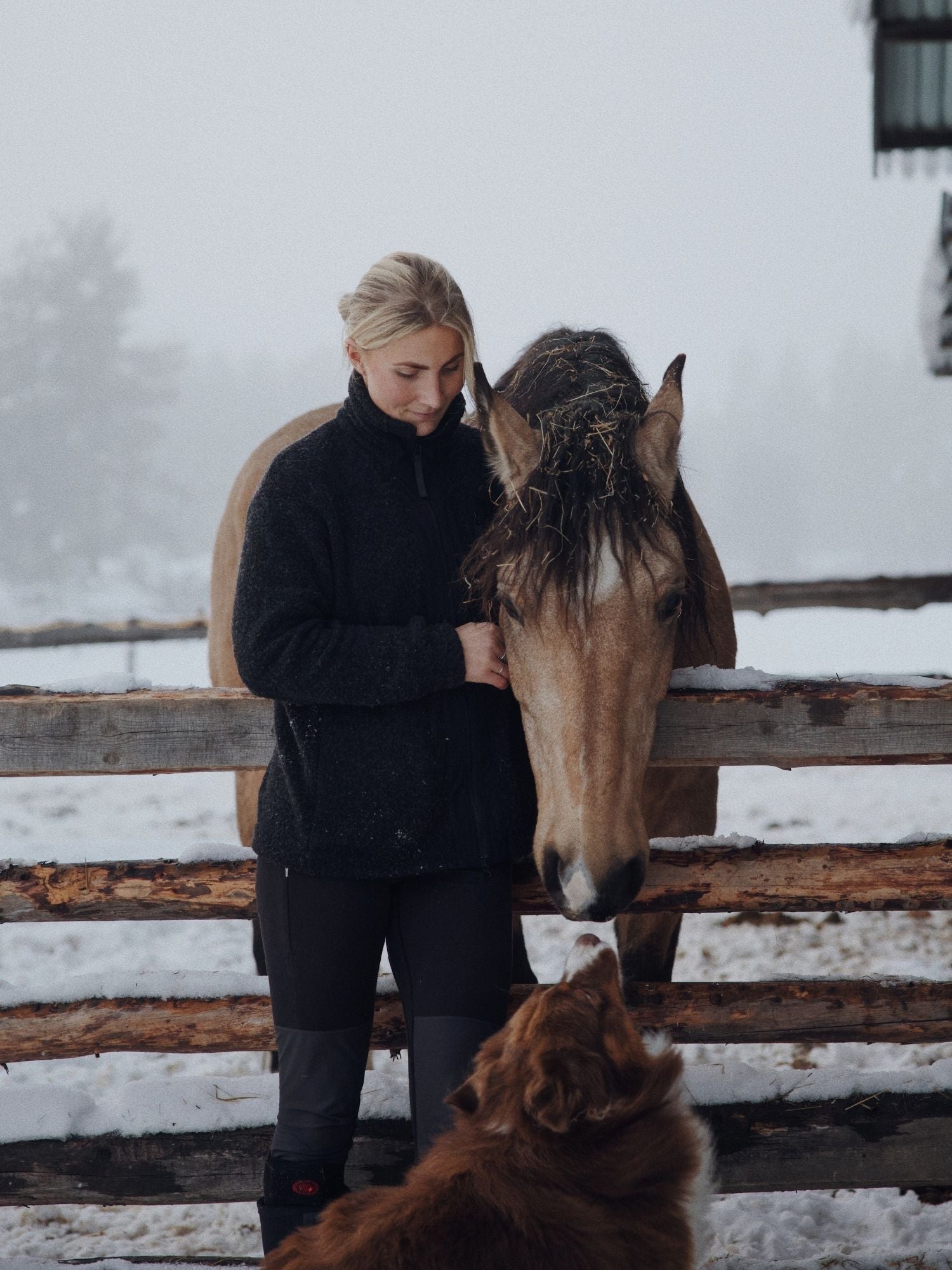 women's fleece jacket black