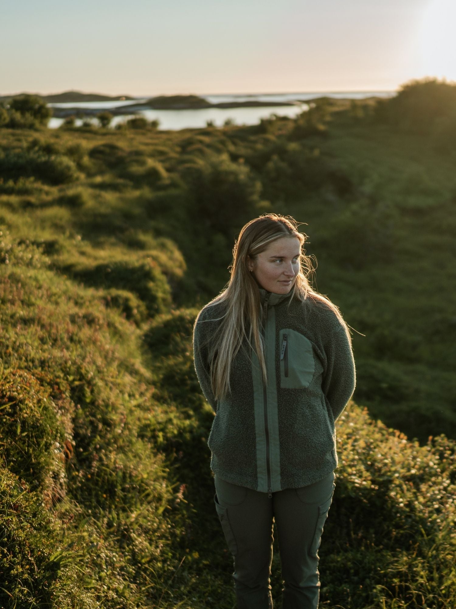 women's fleece jacket green