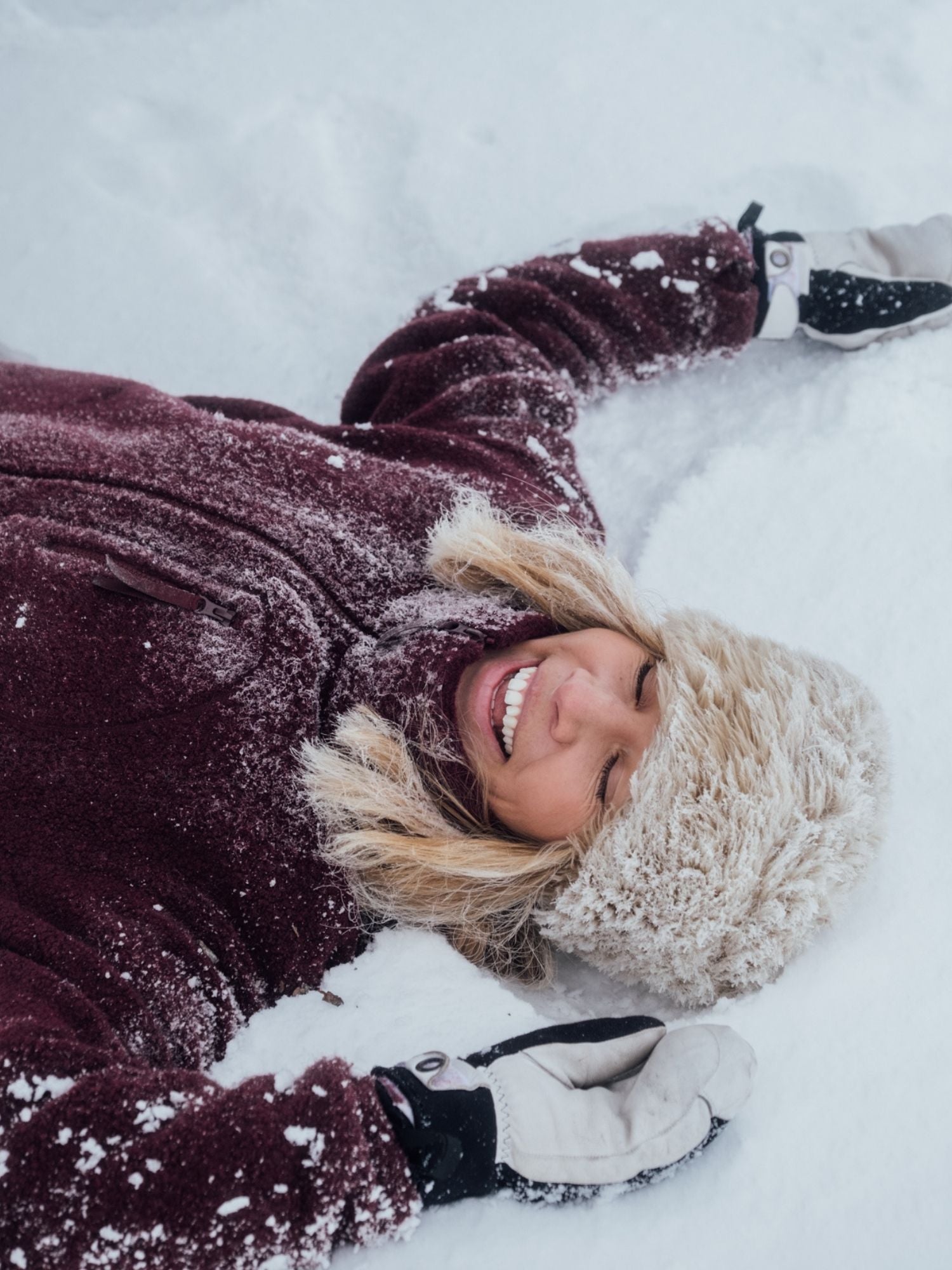 women's fleece jacket burgundy