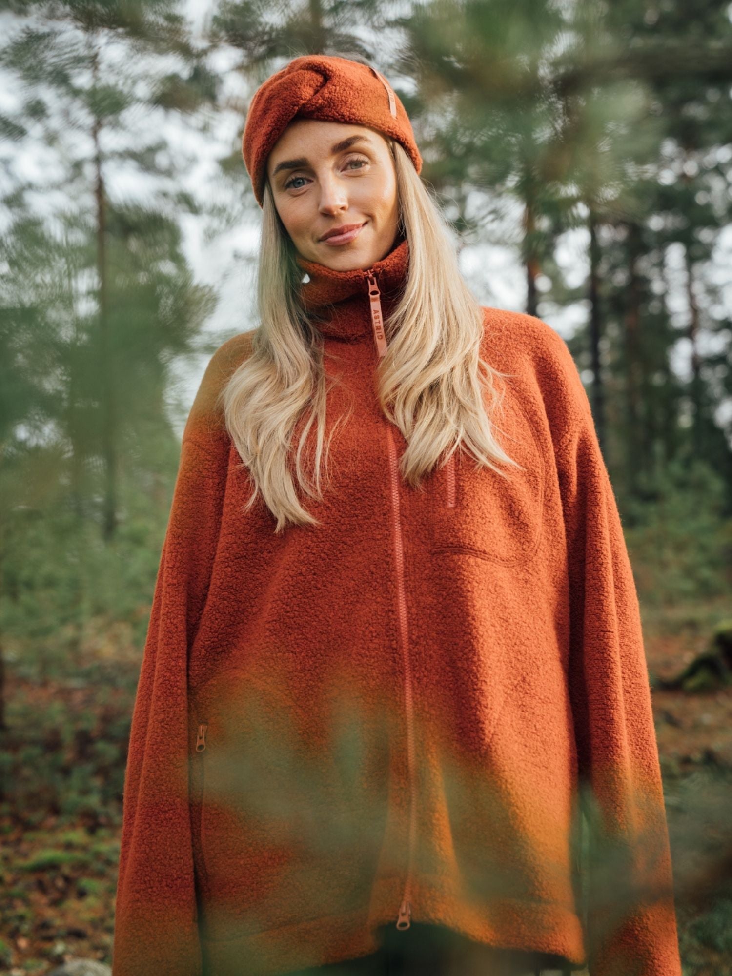 women's fleece jacket rust