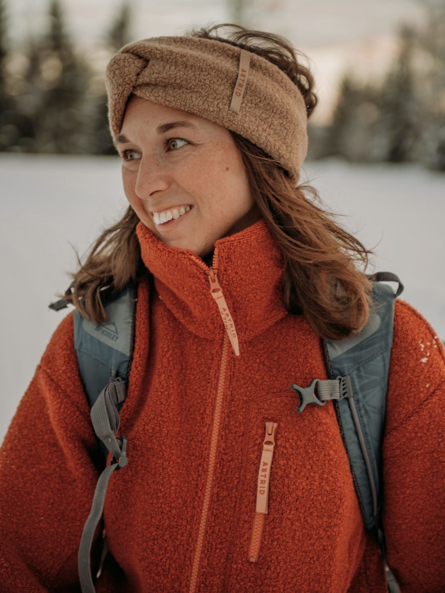 women's fleece jacket rust