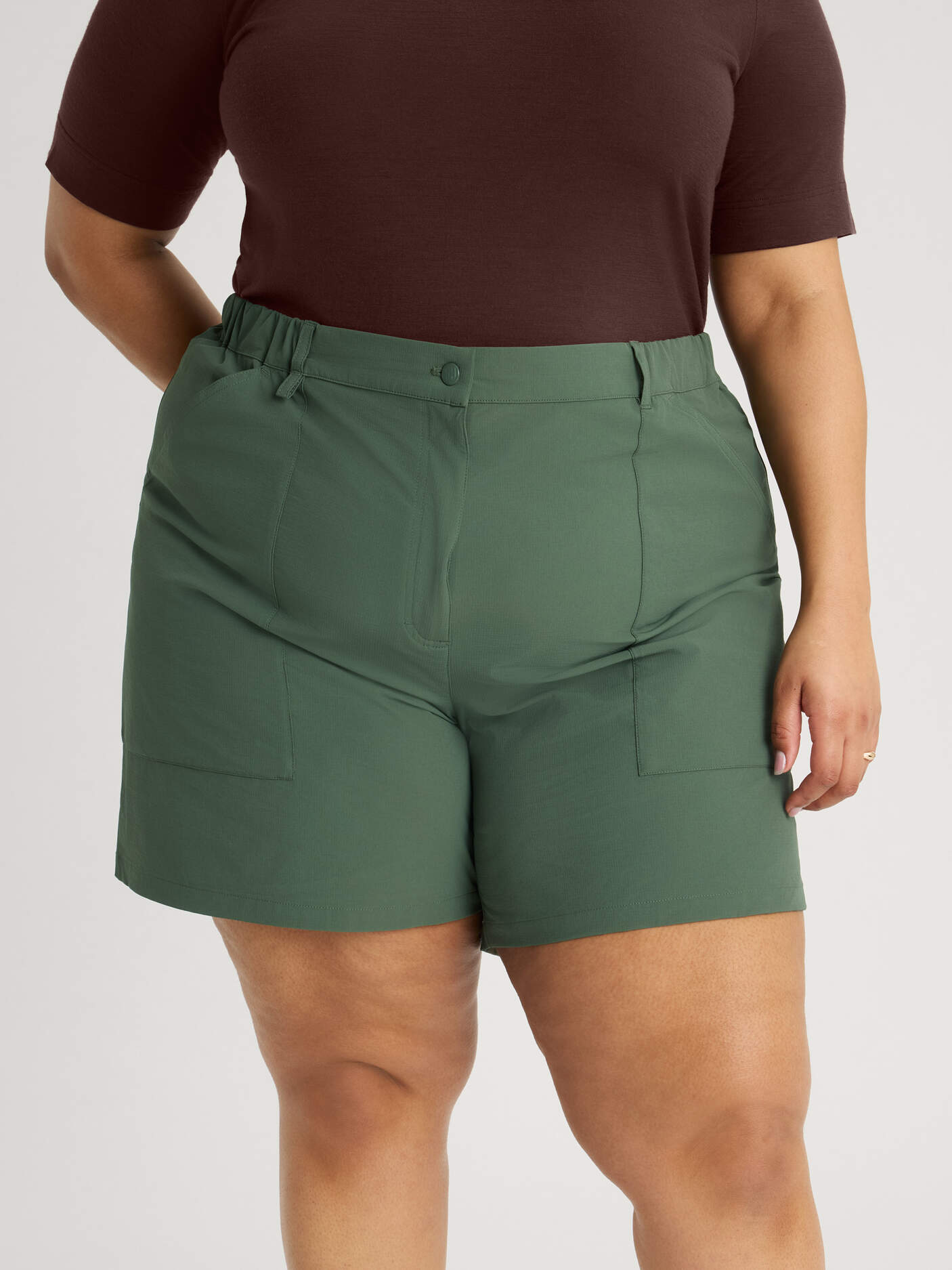 Women's Outdoor Shorts High Waist Green | Astrid Wild